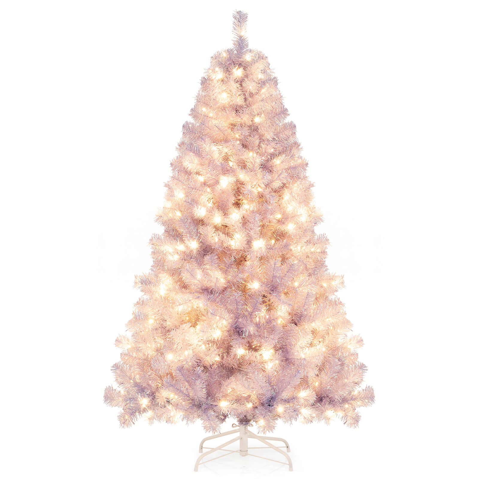 SlickBlue Decorative Christmas Tree with Colorful Branch Tips & LEDs