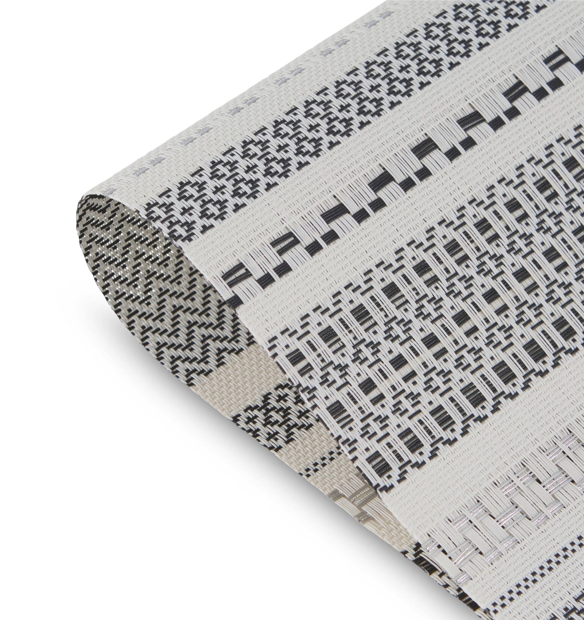 Dainty Home Maya Woven Vinyl Reversible Rectangular 12" x 18" Placemat Set of 6