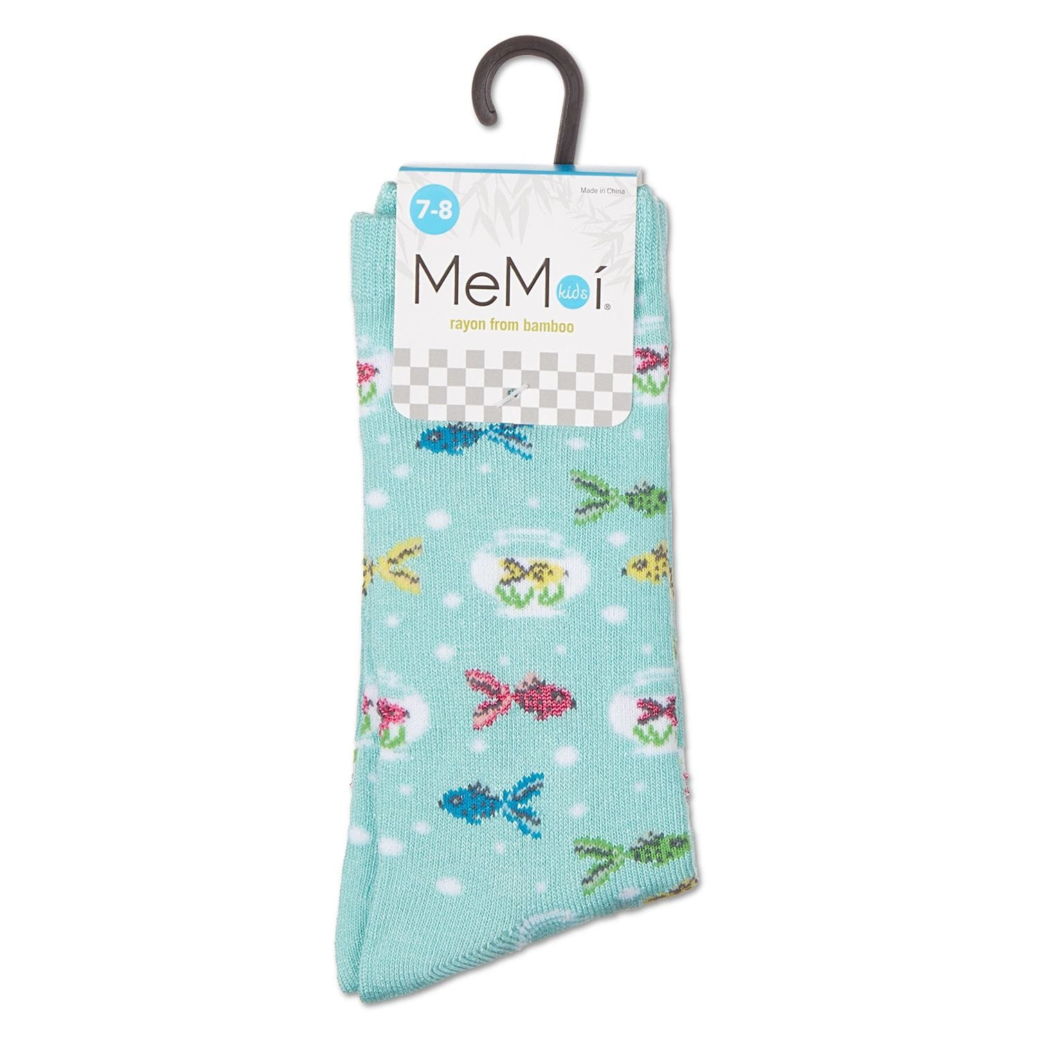 Memoi Kids Goldfish Rayon From Bamboo Crew Socks