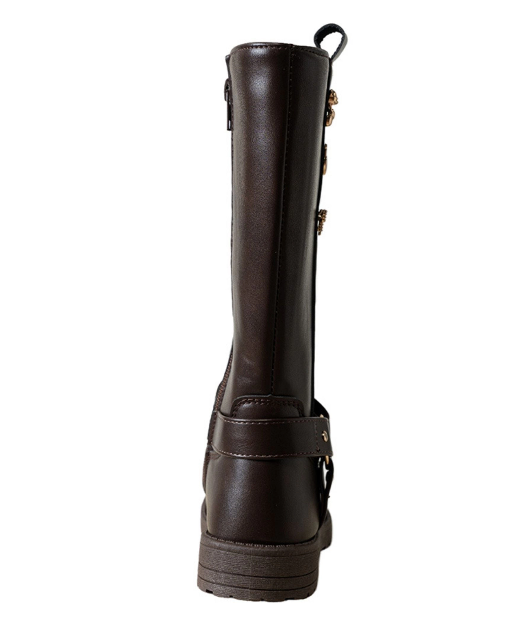 Bebe Girl's Rider Boot with Metallic Charms and Studs