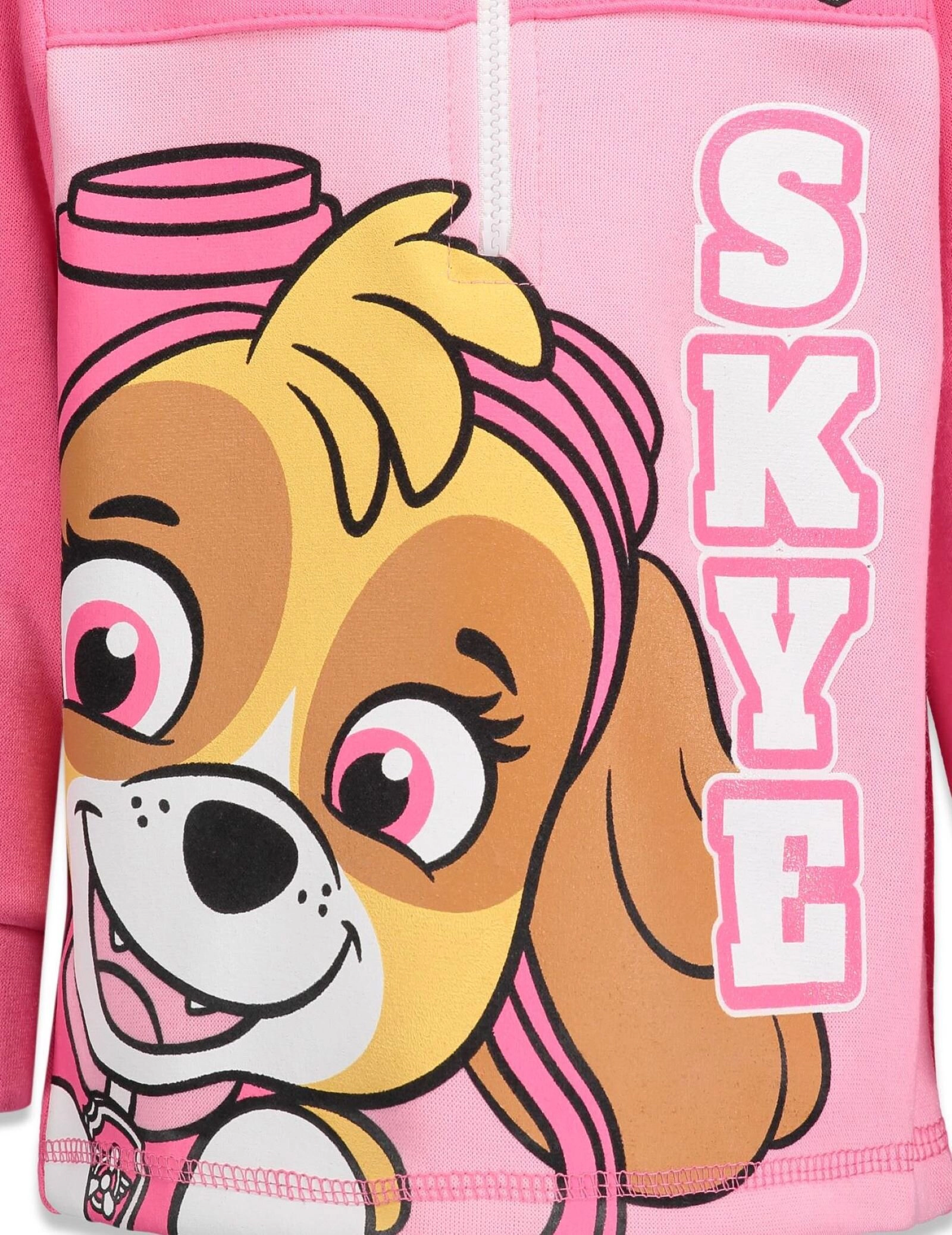 Nickelodeon Paw Patrol Skye Girls' Fleece Quarter-Zip Hooded Sweatshirt