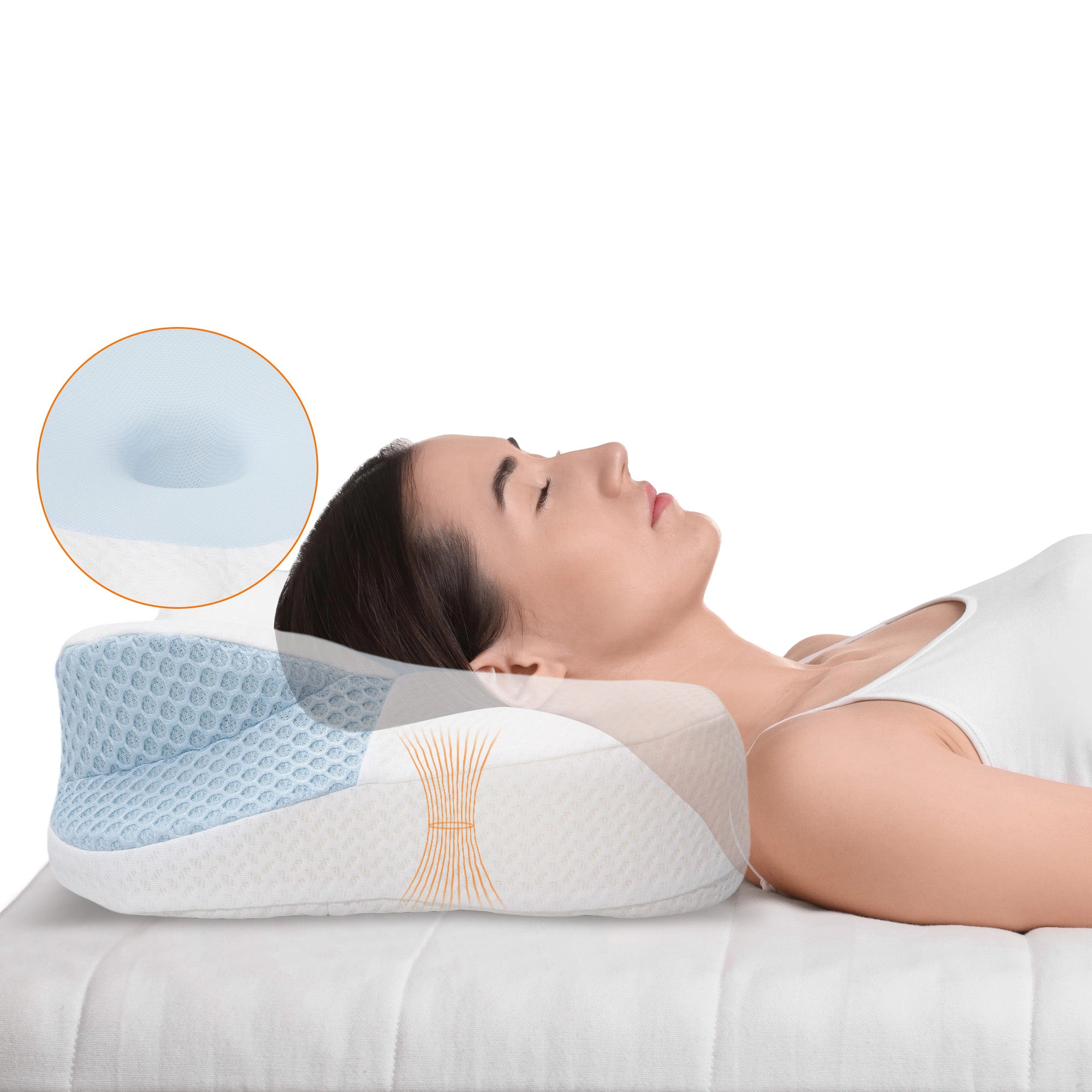 Cheer Collection Memory Foam Contoured Cervical Pillow 24"x14"