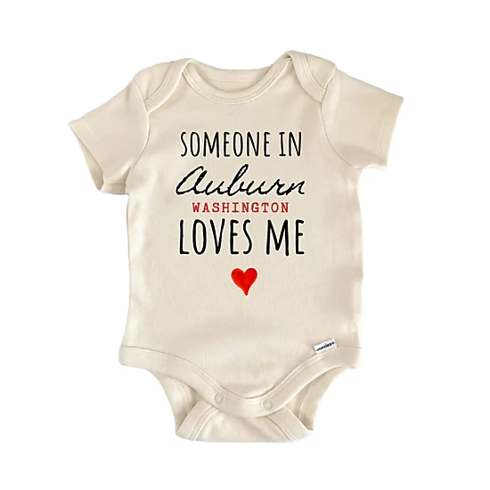 NOFO VIBES Unisex Auburn Washington Baby Gift Baby Bodysuit
