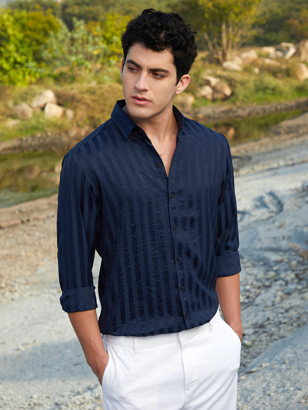 Cahoot Men's Candy-Striped Shirt