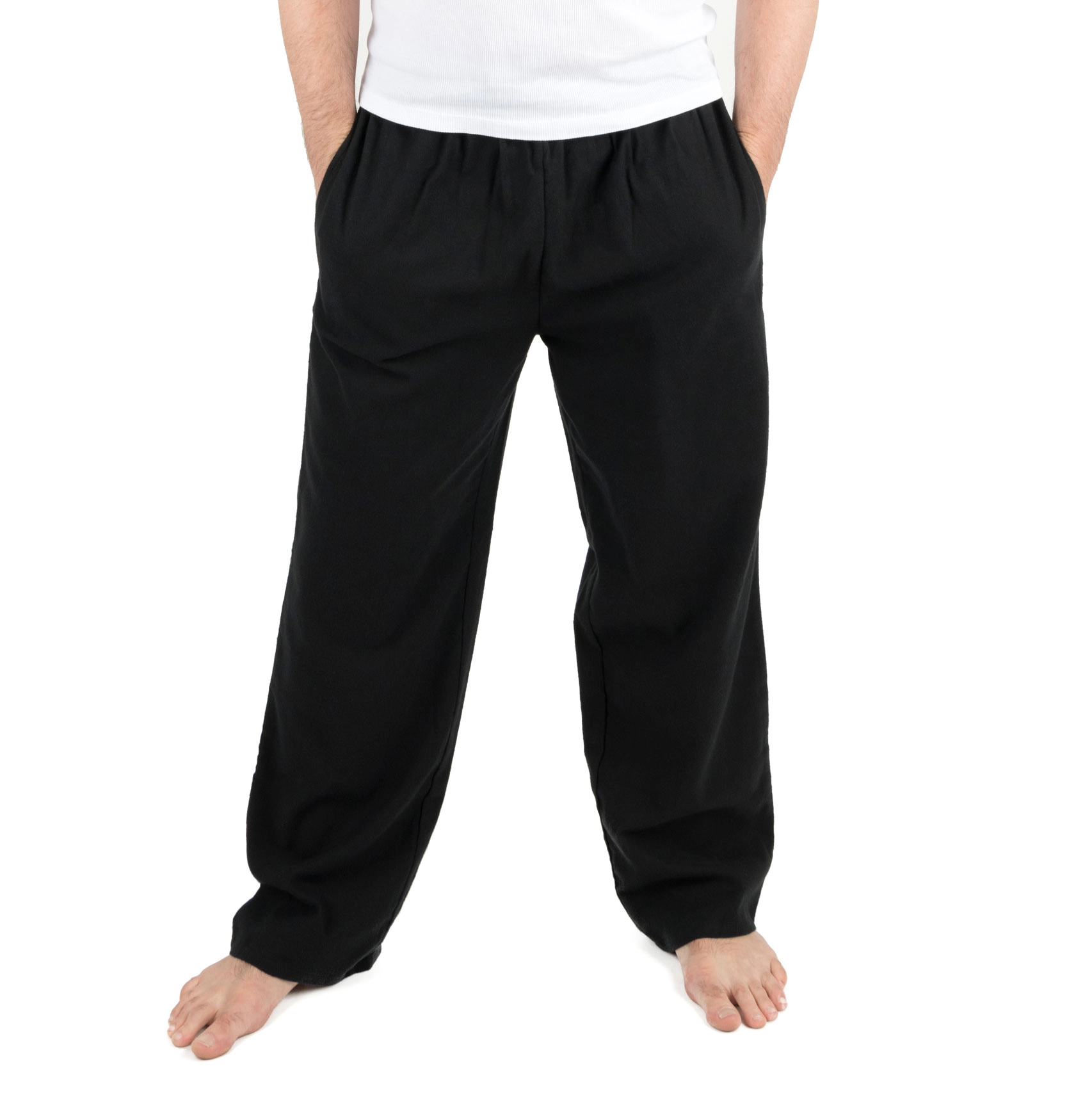 Leveret Men's Solid Flannel Pants
