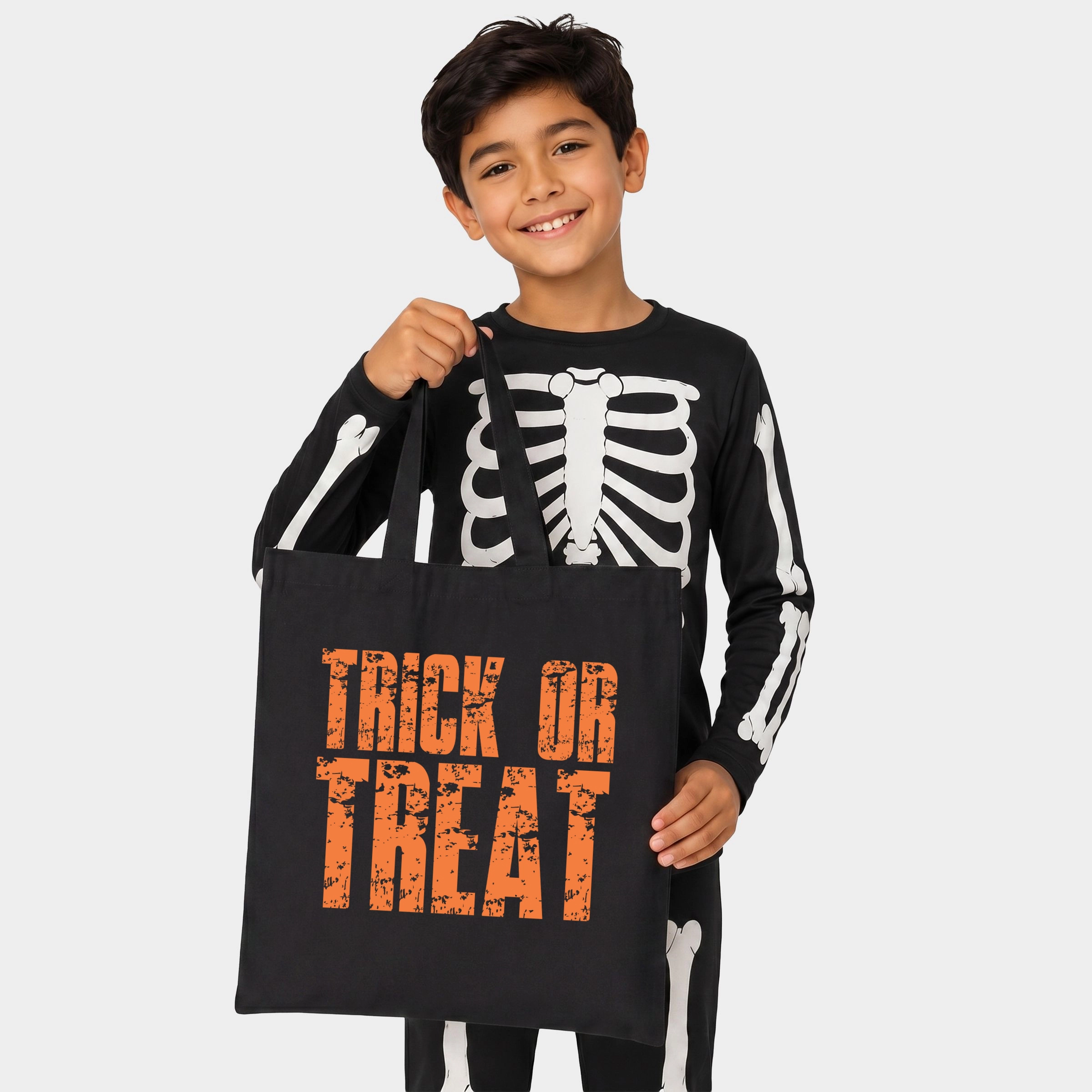 Simply Sage Market - Canvas Tote Trick or Treat Block Distressed