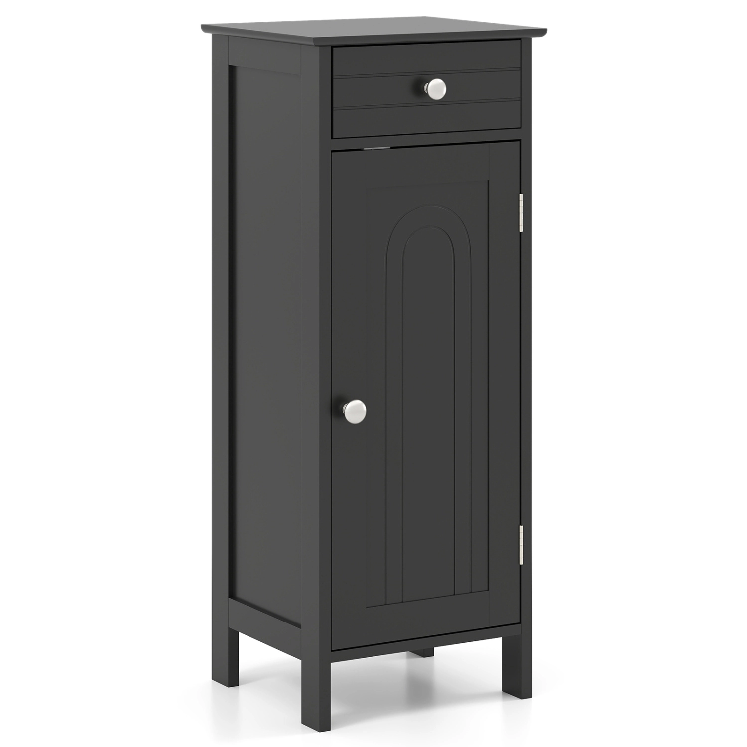 SlickBlue Narrow Storage Cabinet with Adjustable Shelves and Drawer