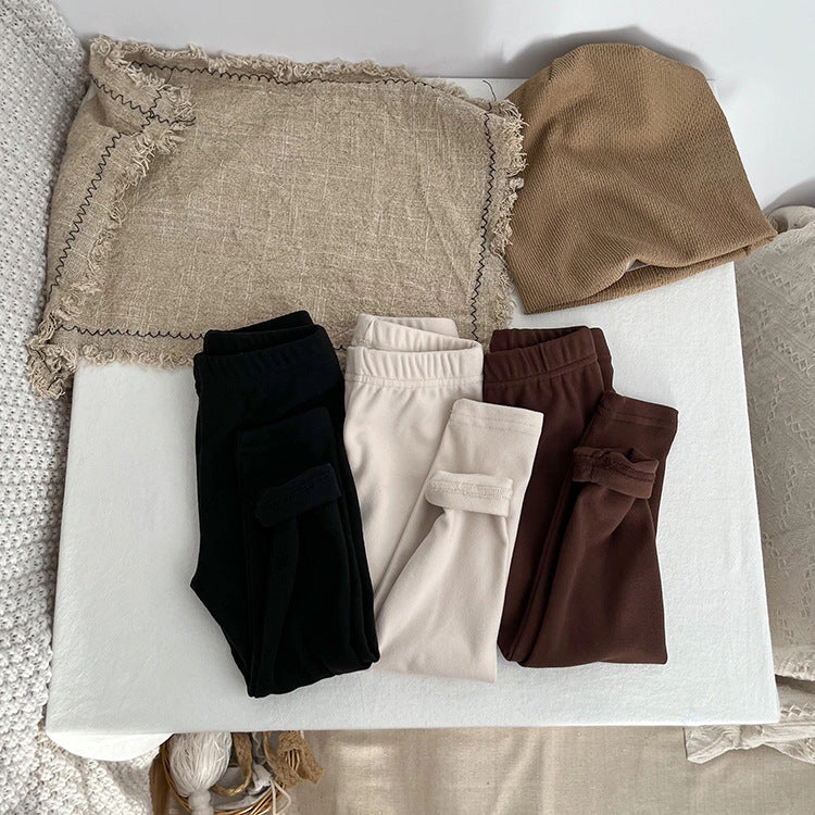 MyKids-USA Baby Solid Color Soft Cotton Elastic Warm Quality Leggings