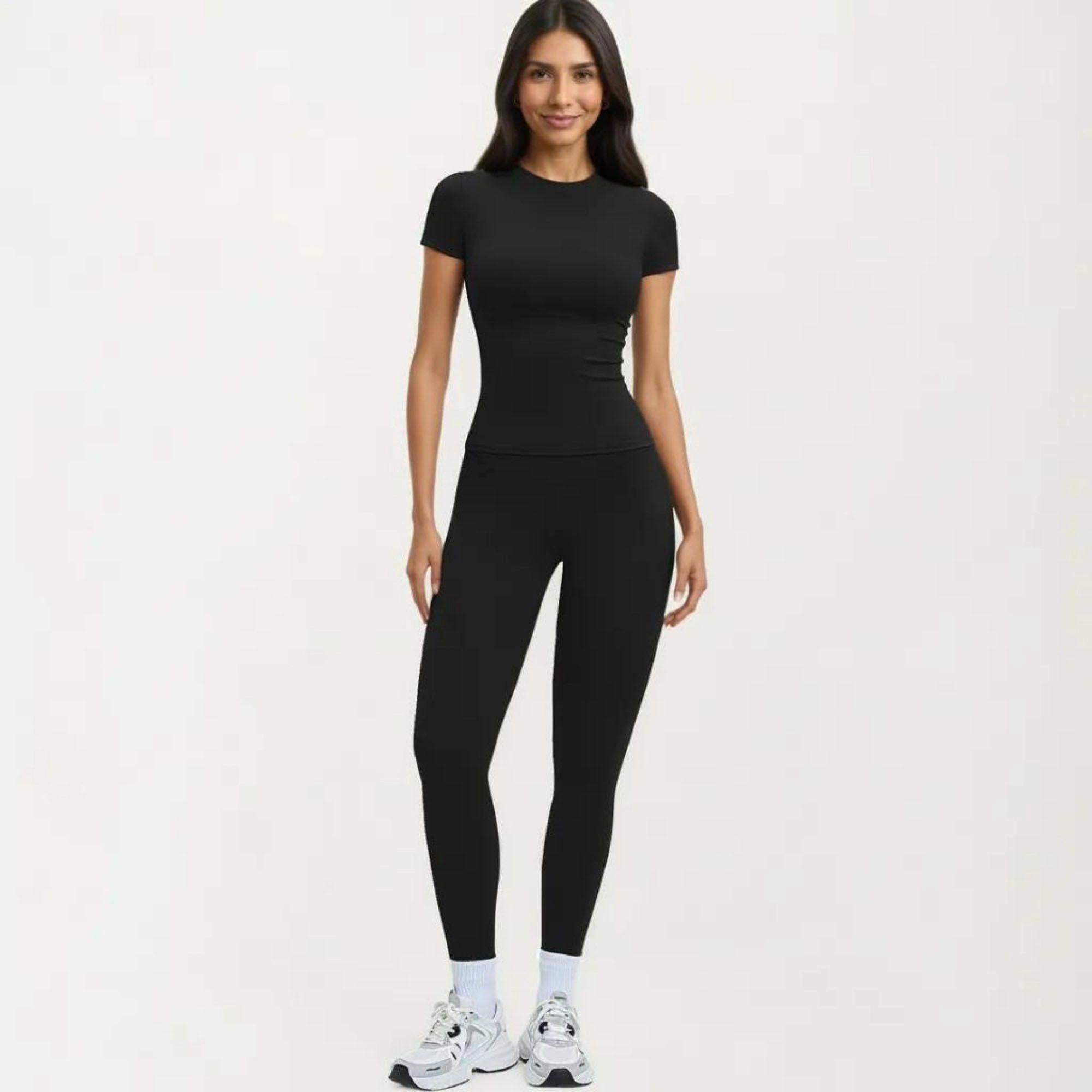 Anna-Kaci Active Women's V Waist Athletic Leggings with High Stretch Support Workout Yoga Running Training Pants