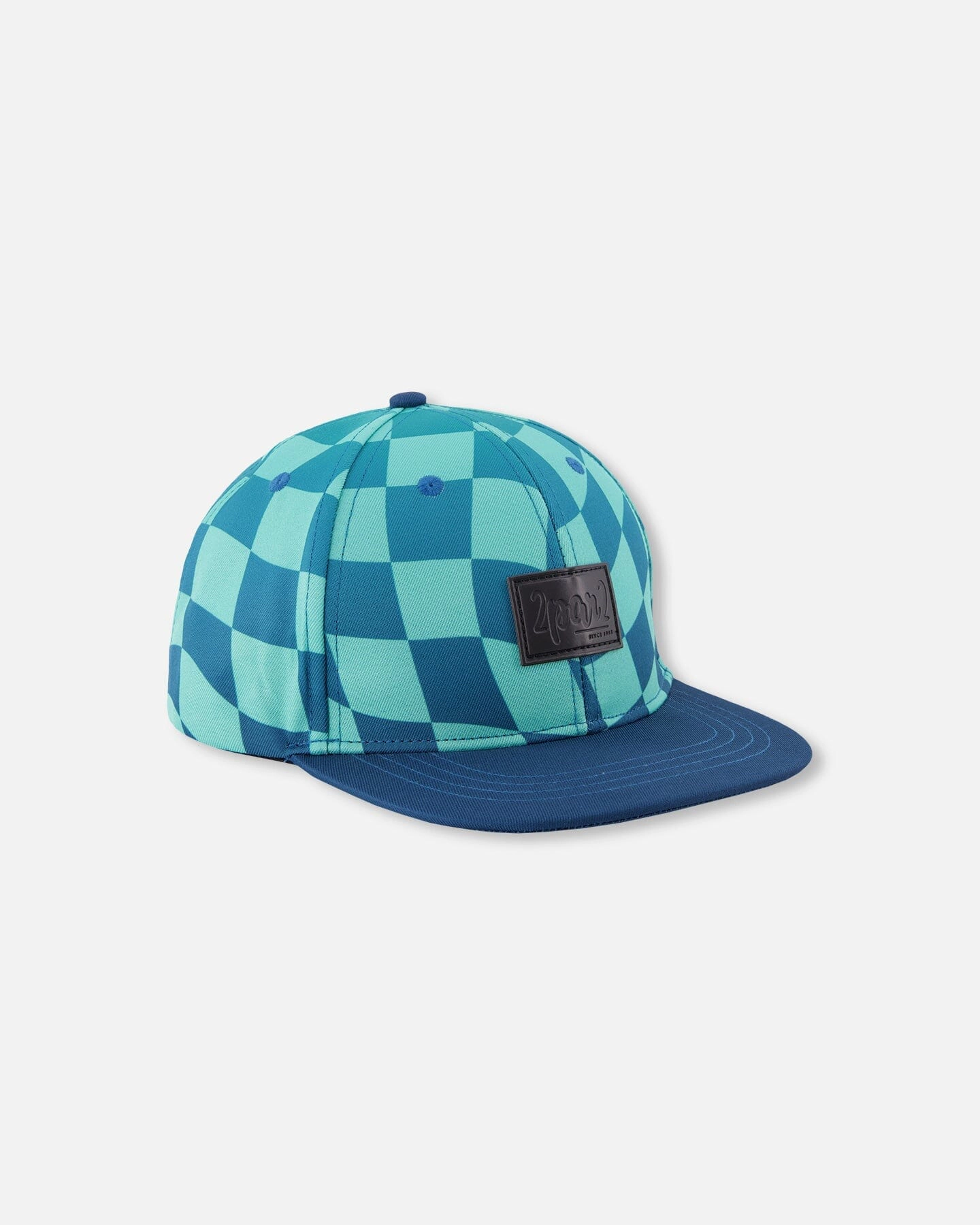 Deux par Boys Cap Printed Checkerboard