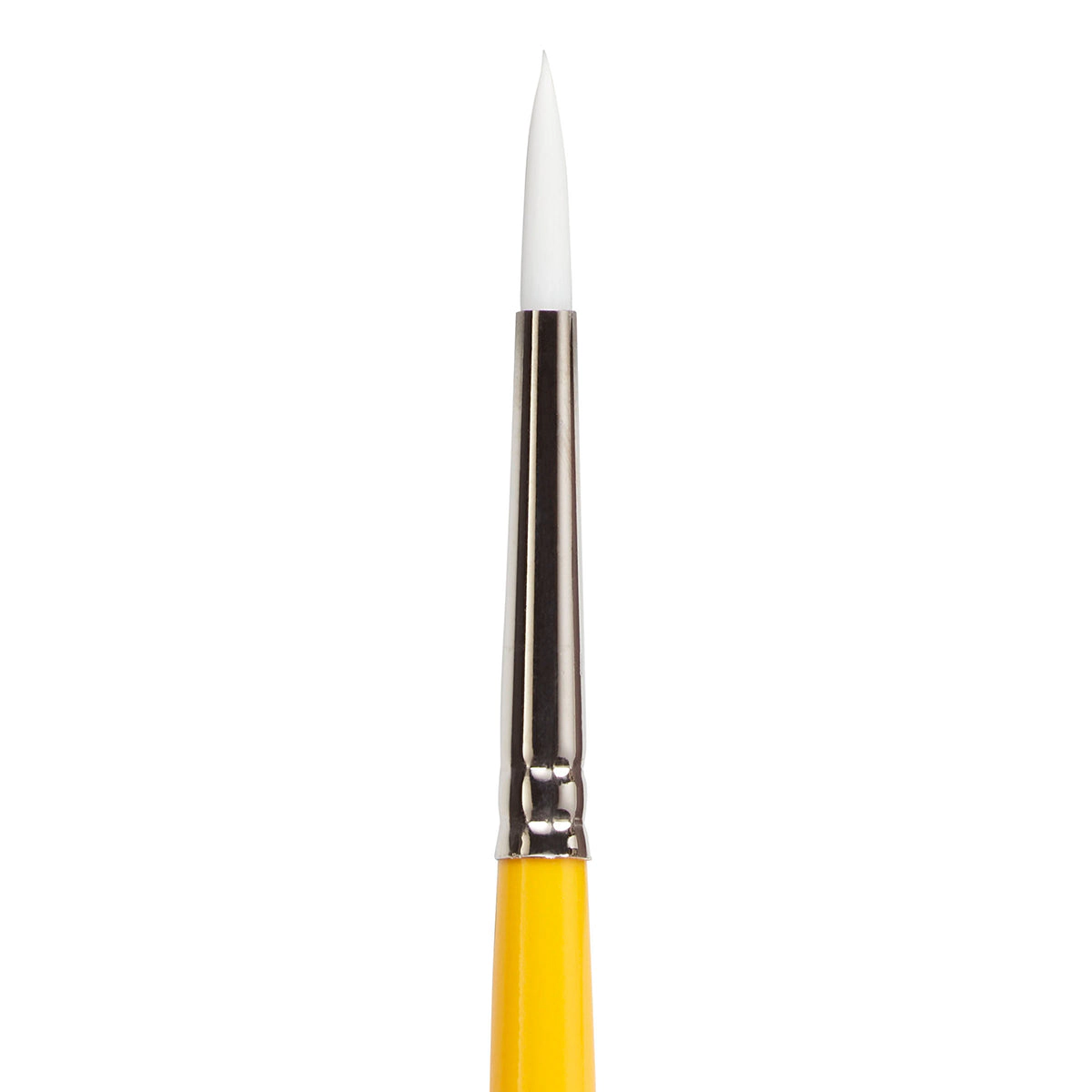 KINGART 7950 Gold Grip Round Short Handle White Nylon Artist Brush