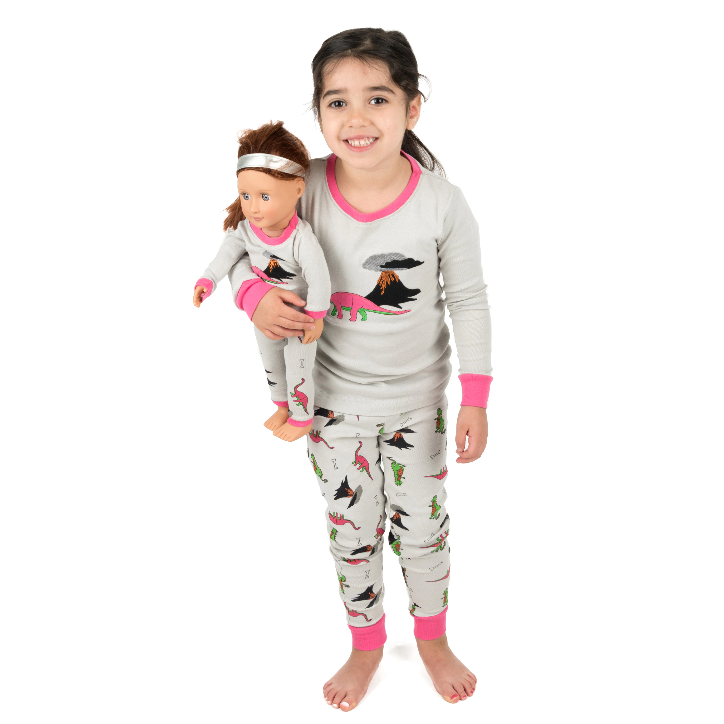 Leveret Girl & Doll Matching Cotton Novelty Pajama Set