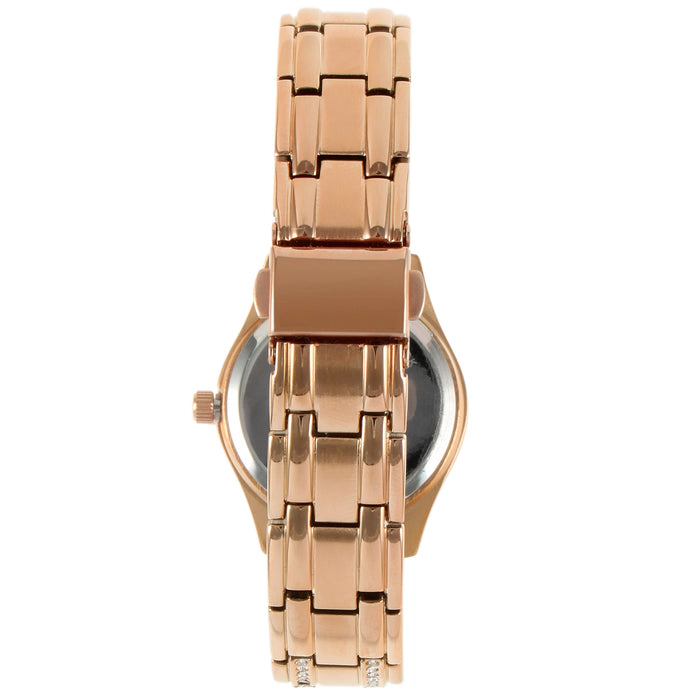 Peugeot Womens Round Rose-Gold Luxury Status Swarovski Crystal Bracelet Watch