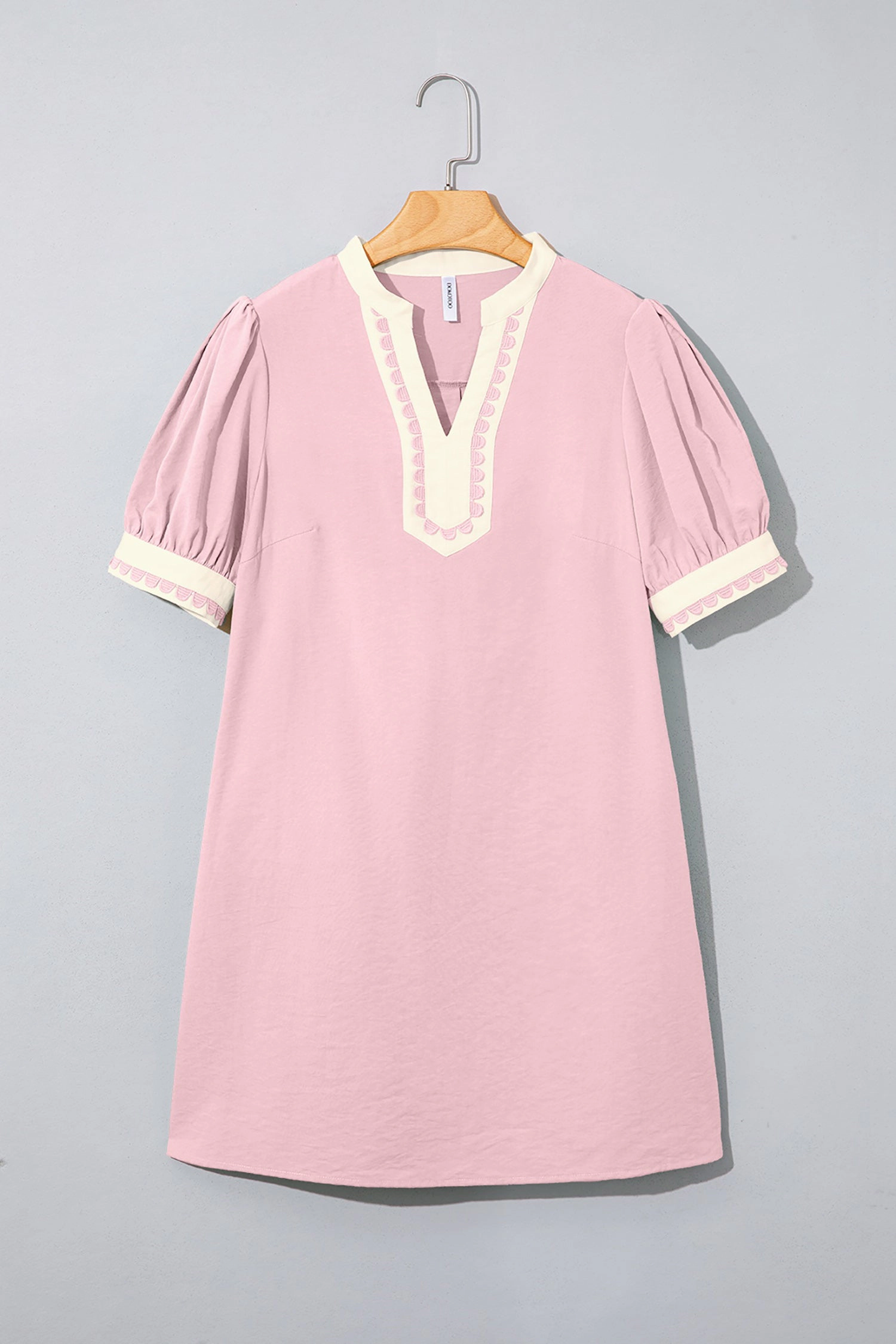 Threaded Pear Womens Eleanora Puff Sleeve Mini Dress