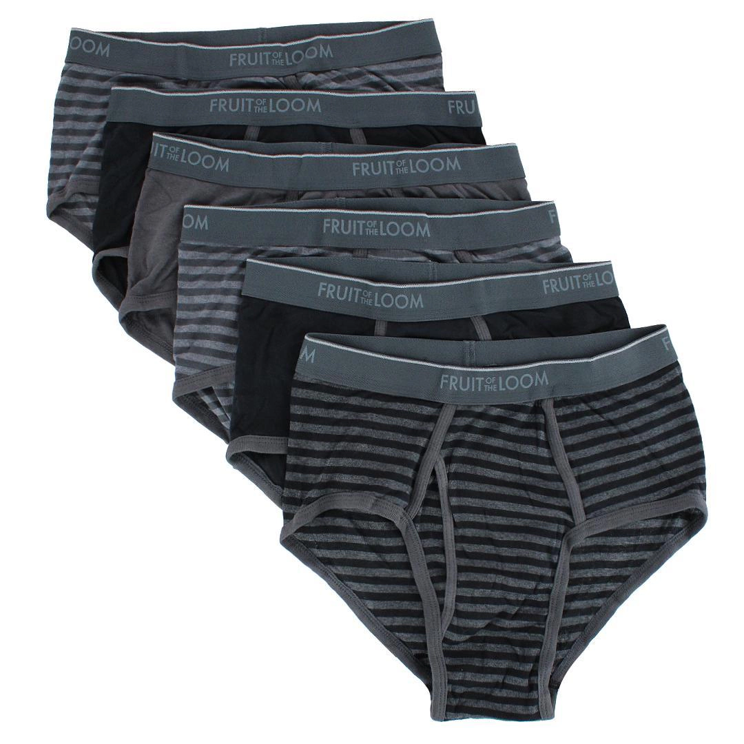 Fruit of the Loom Men's Fashion Pattern Briefs Underwear ( 6 Pack)