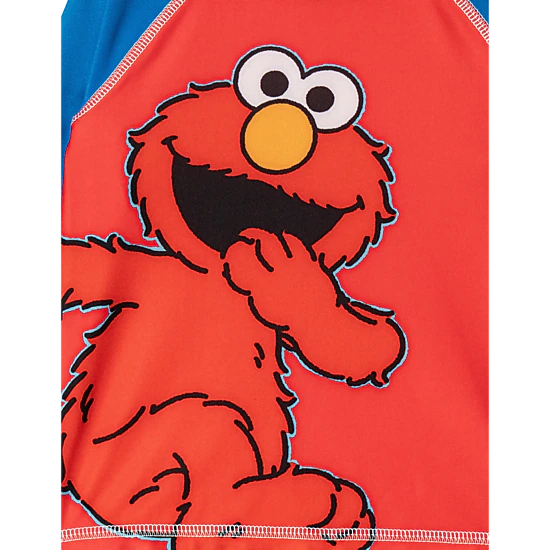 Sesame Street Boys' 2-Piece Swimwear Rash Guard and Swim Trunks Set