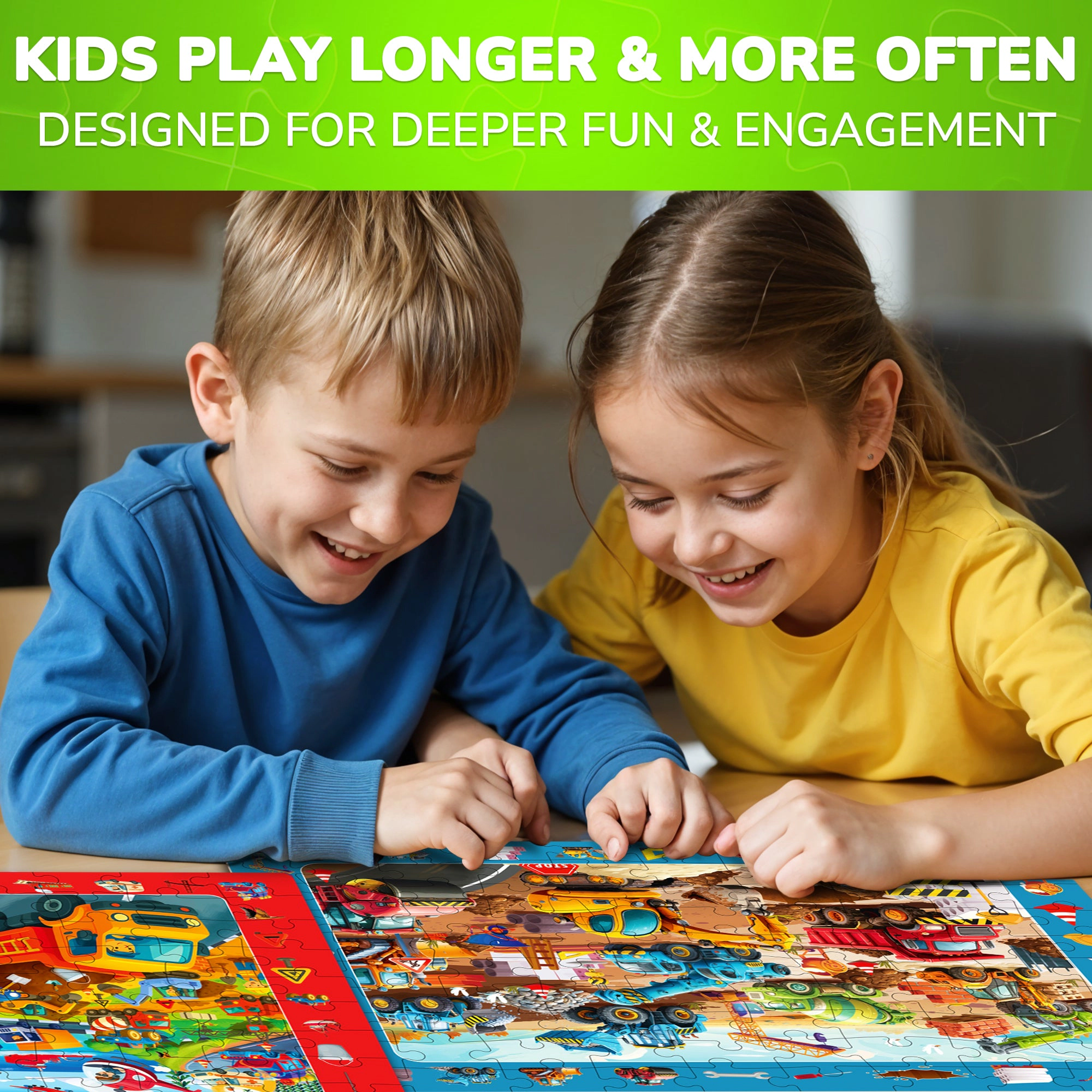 QUOKKA Search & Find Educational Puzzle Set, 100 150 Piece Jigsaw Puzzles for Kids, Ages 4-10, Animal City Themes
