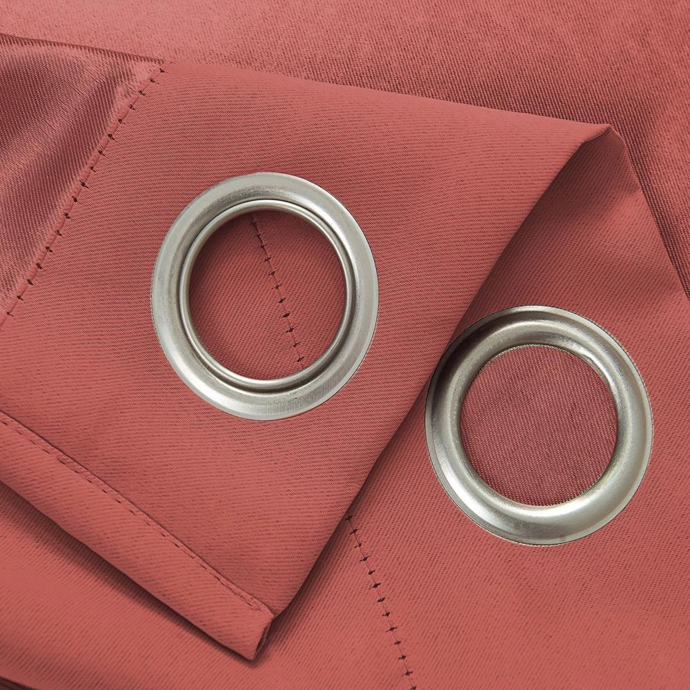 Olivia Gray Anchorage Blackout Grommet Single Curtan Panel - 54" x 90", Coral