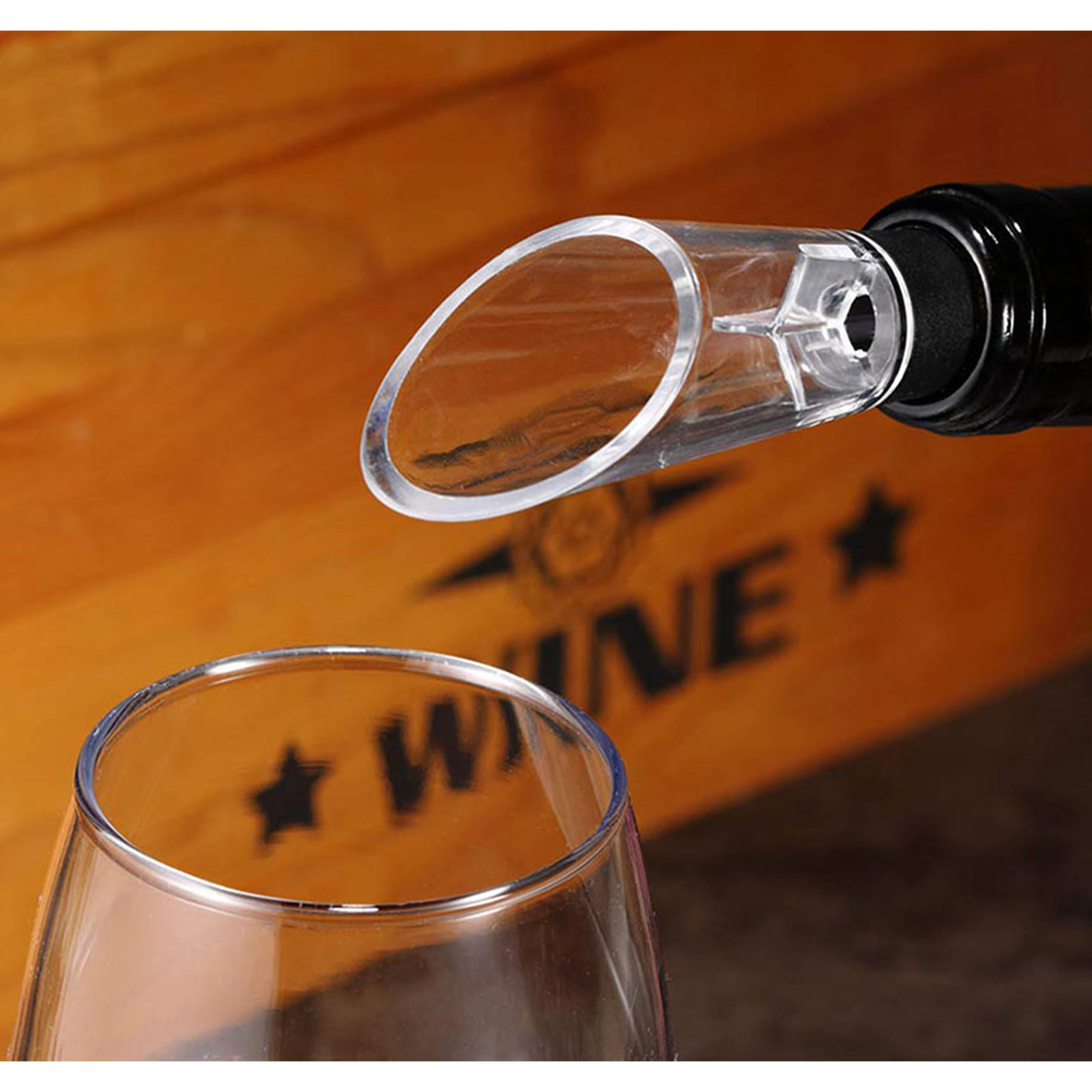 Brentwood Air Pump Wine Bottle Opener with Foil Cutter, Vacuum Stopper, Aerator Pourer