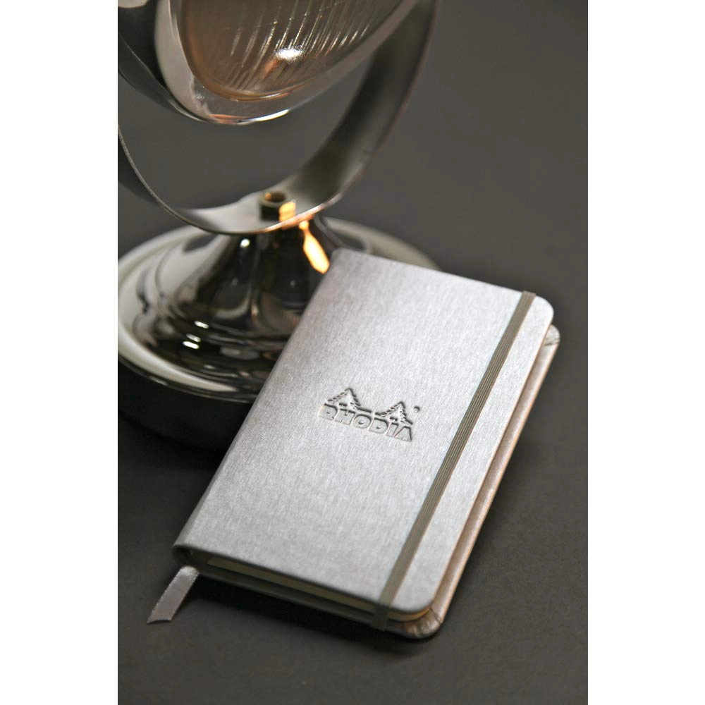 Rhodia Webnotebook Webbies - Lined 96 Sheets - 3.5 x 5.5 in - Silver