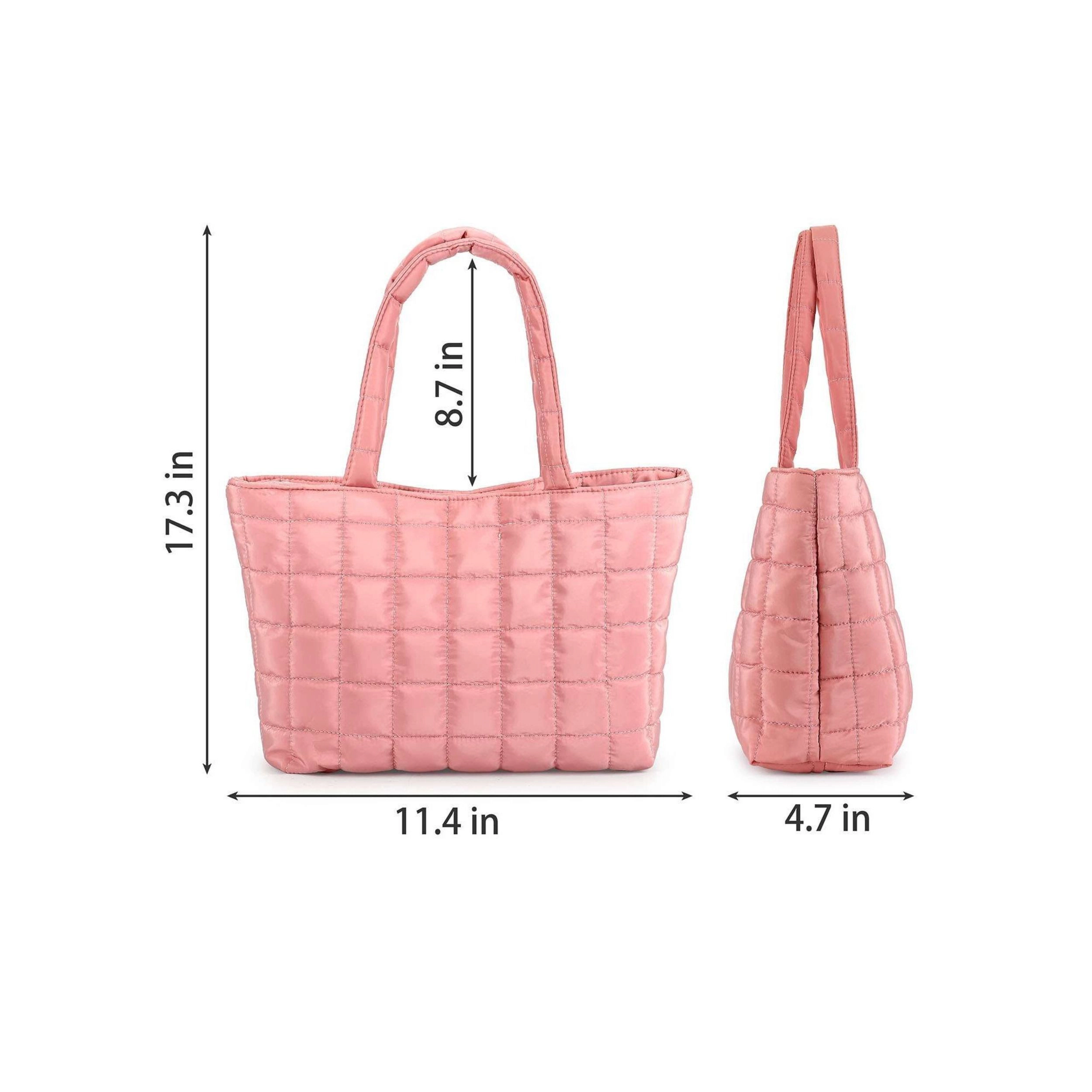 Home Collection Women’s Quilted Puffer Tote Bag Large Capacity Shoulder Purse