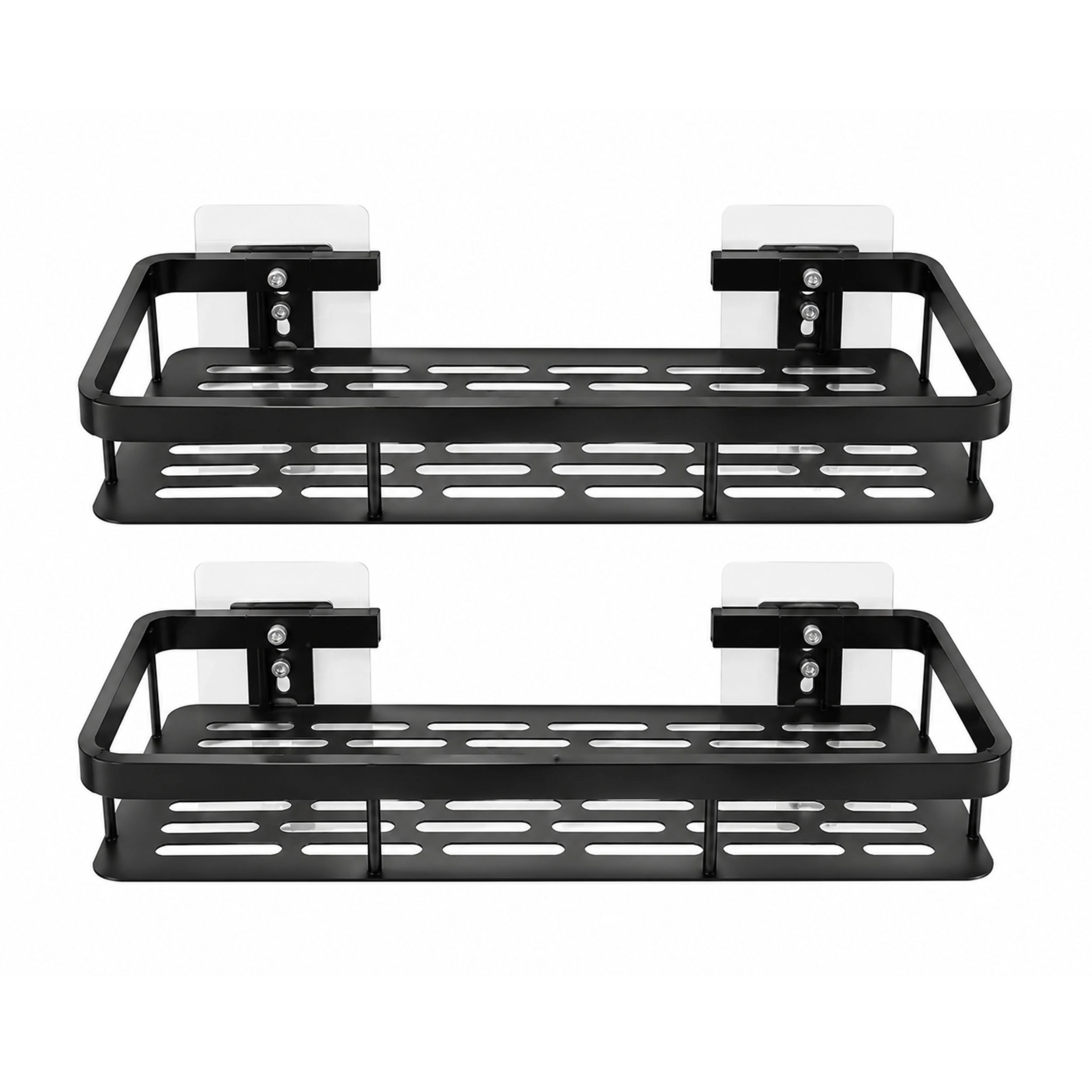 Home Collection Pack of  2 Corner Shower Caddy Adhesive Bathroom Shelf Organizer