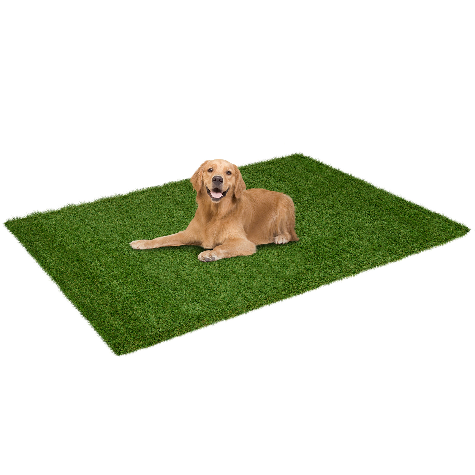 SUGIFT Green Artificial Grass Turf Mat with Drainage Holes and Latex Backing 4-ft W 6-ft D 2-in Pile Height