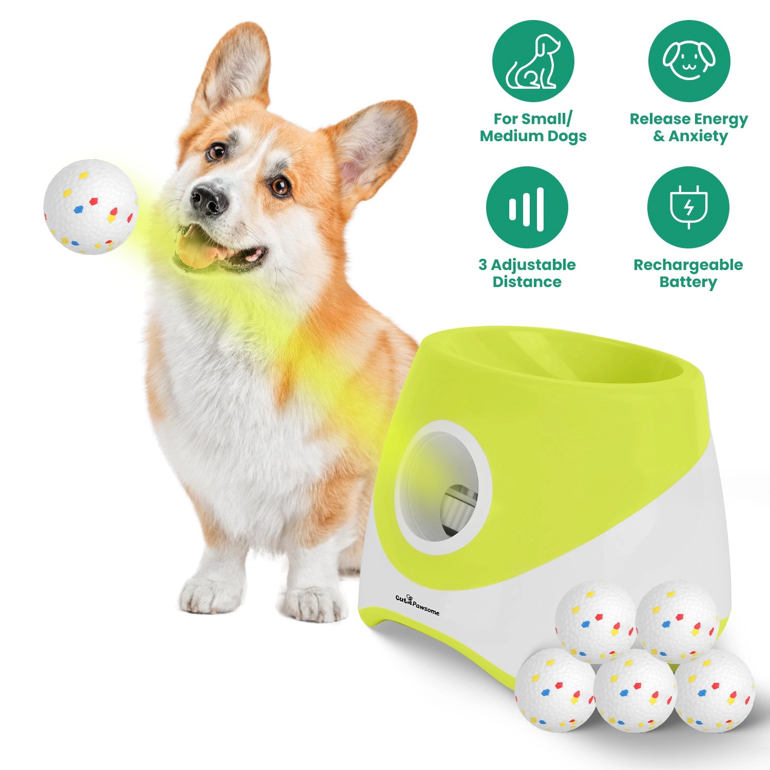 GBruno Rechargeable Automatic Dog Ball Launcher
