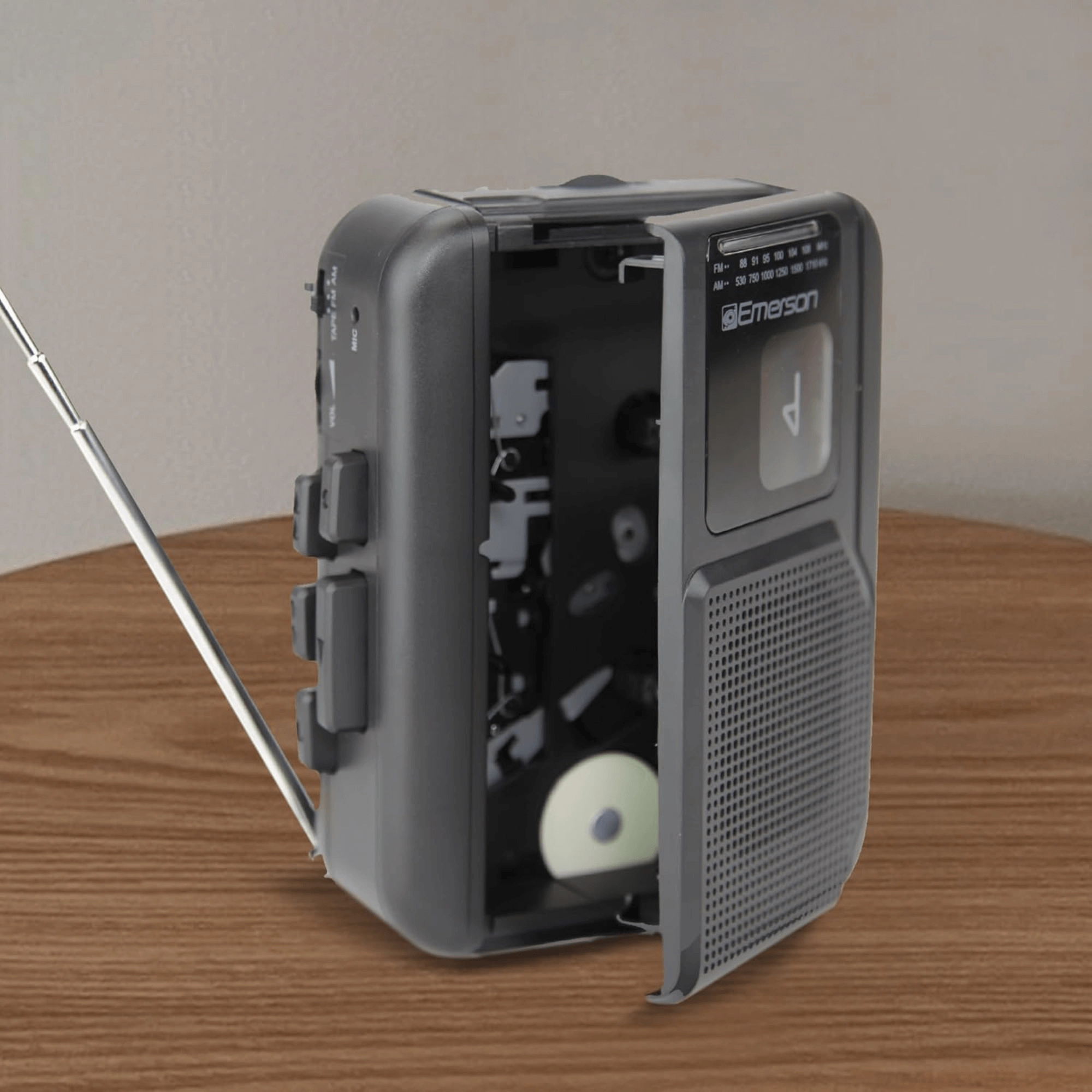 Emerson Portable Cassette Player with Bluetooth Out and Built-In Mic