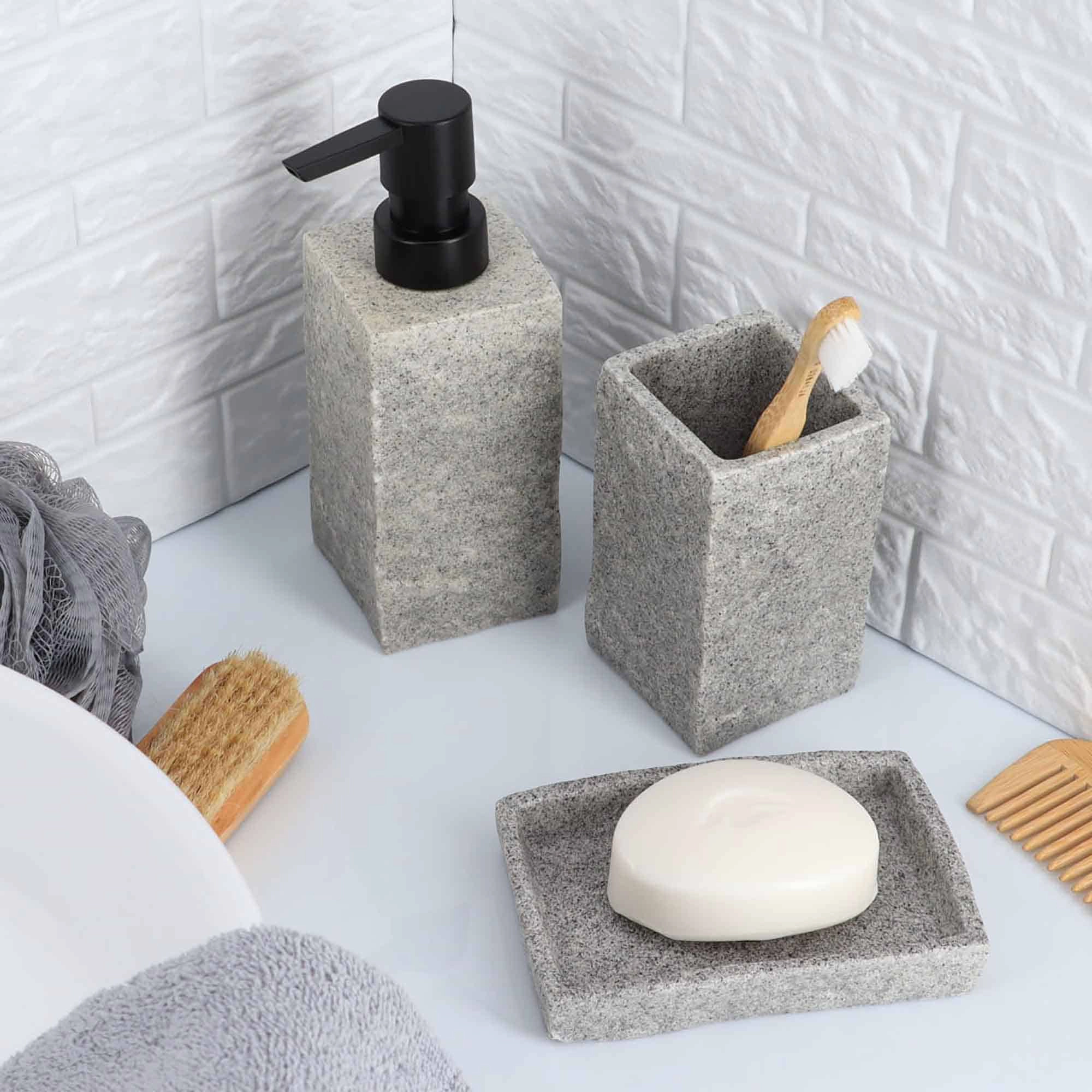 Evideco French Home Goods Sandstone Polyresin Soap Dish - 7 x 5