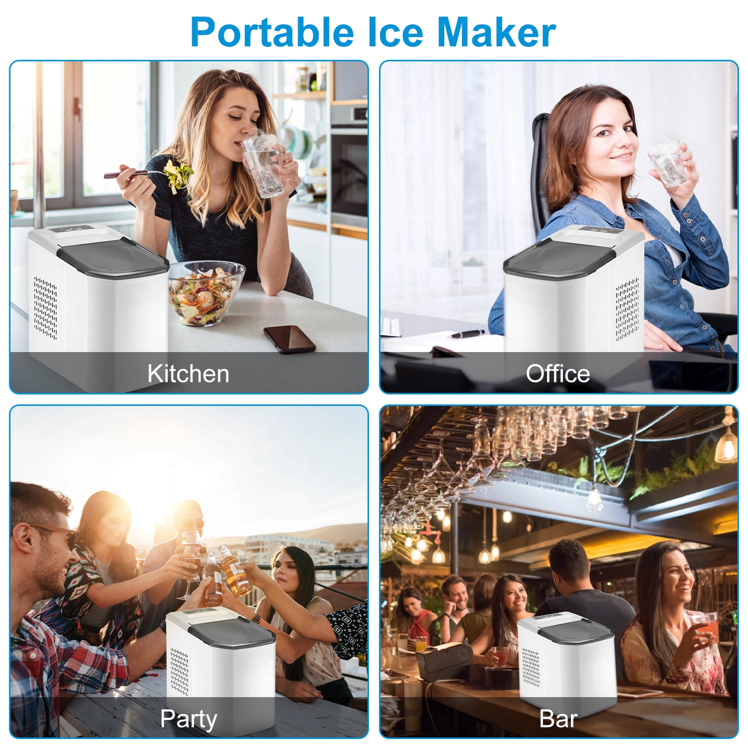 GBruno Self-Cleaning Countertop Ice Maker