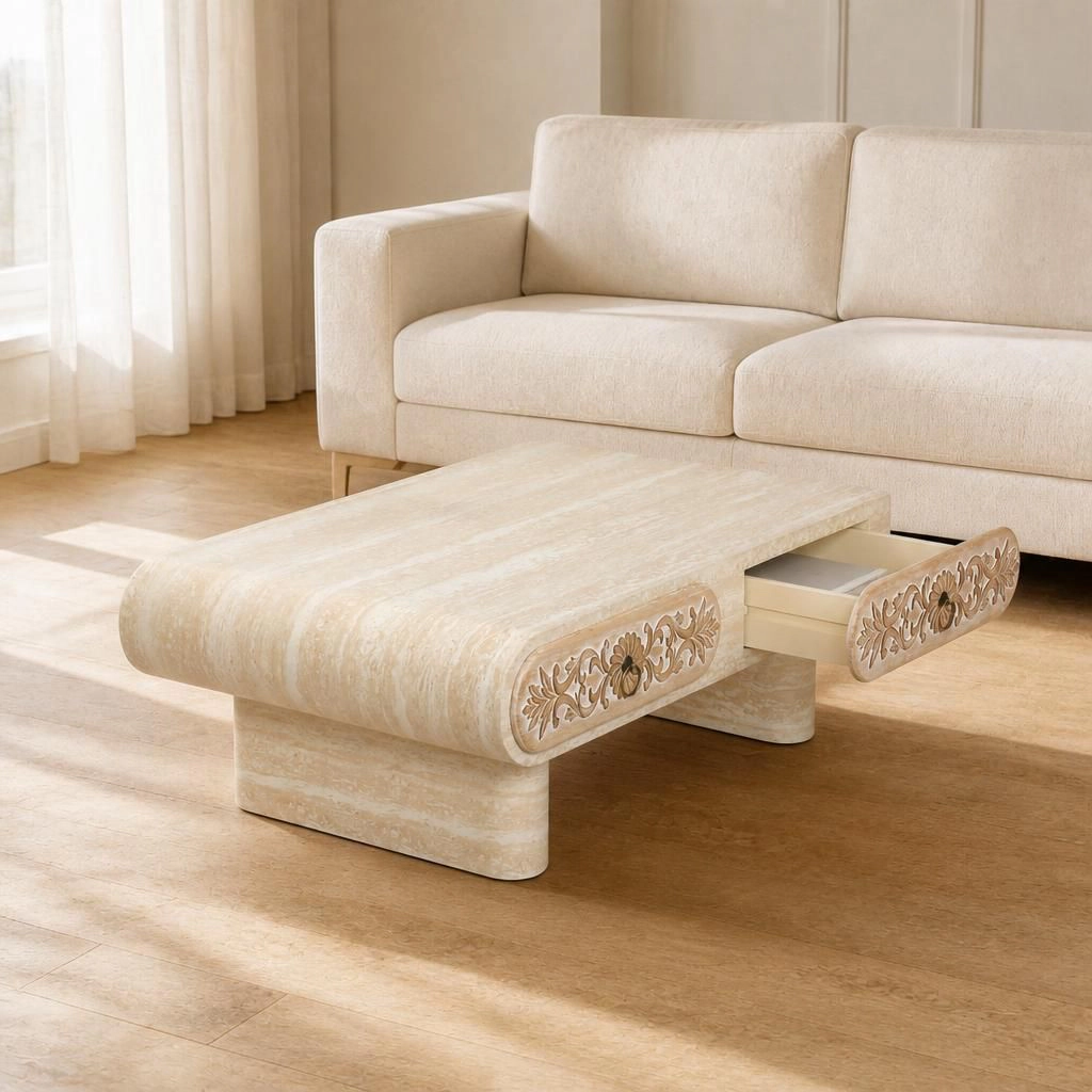 GOODSILO Low Profile Rectangular Multipurpose Coffee Table