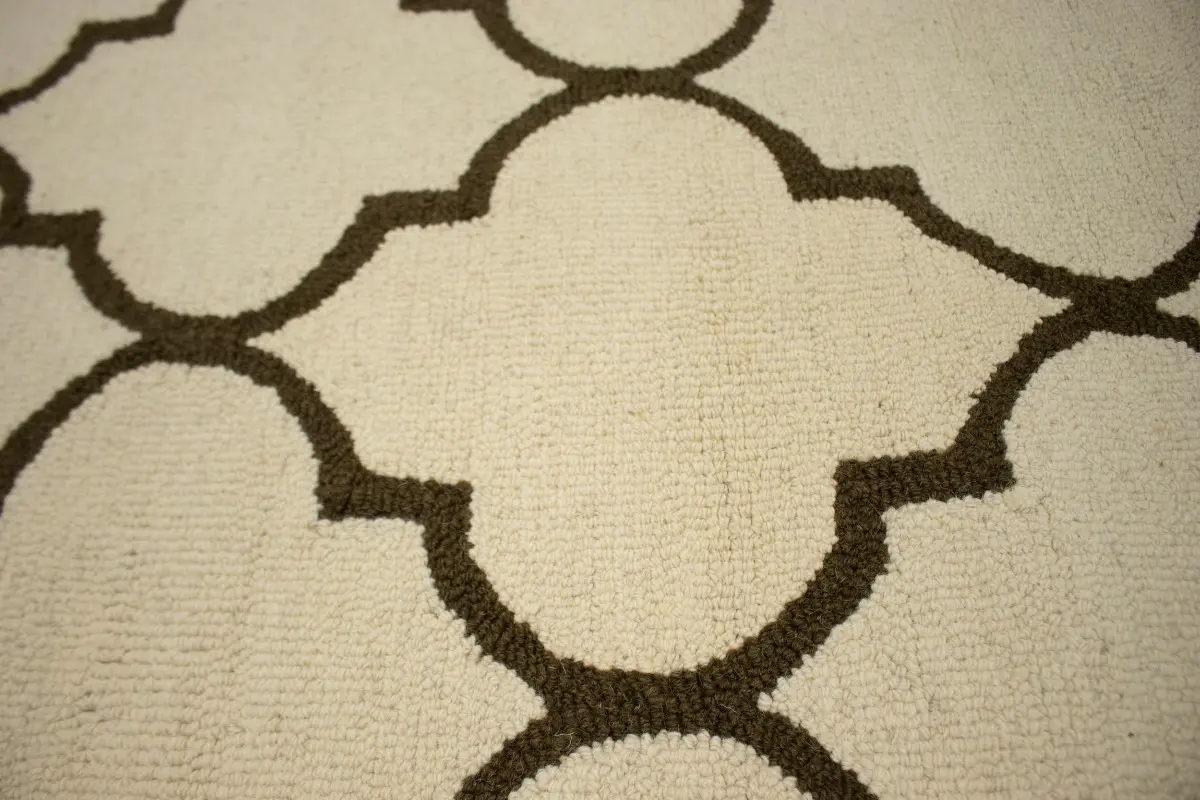 Magic Rugs Cream & Brown Floral Trellis Design 5X8 Hand-Tufted Modern Rug