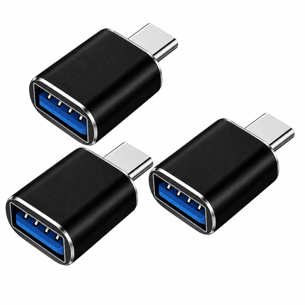Qixxronics USB C to Adapter 3Pack, Female USBC Male for MacBook, Surface, iPad, iPhone, Galaxy, XPS, Device