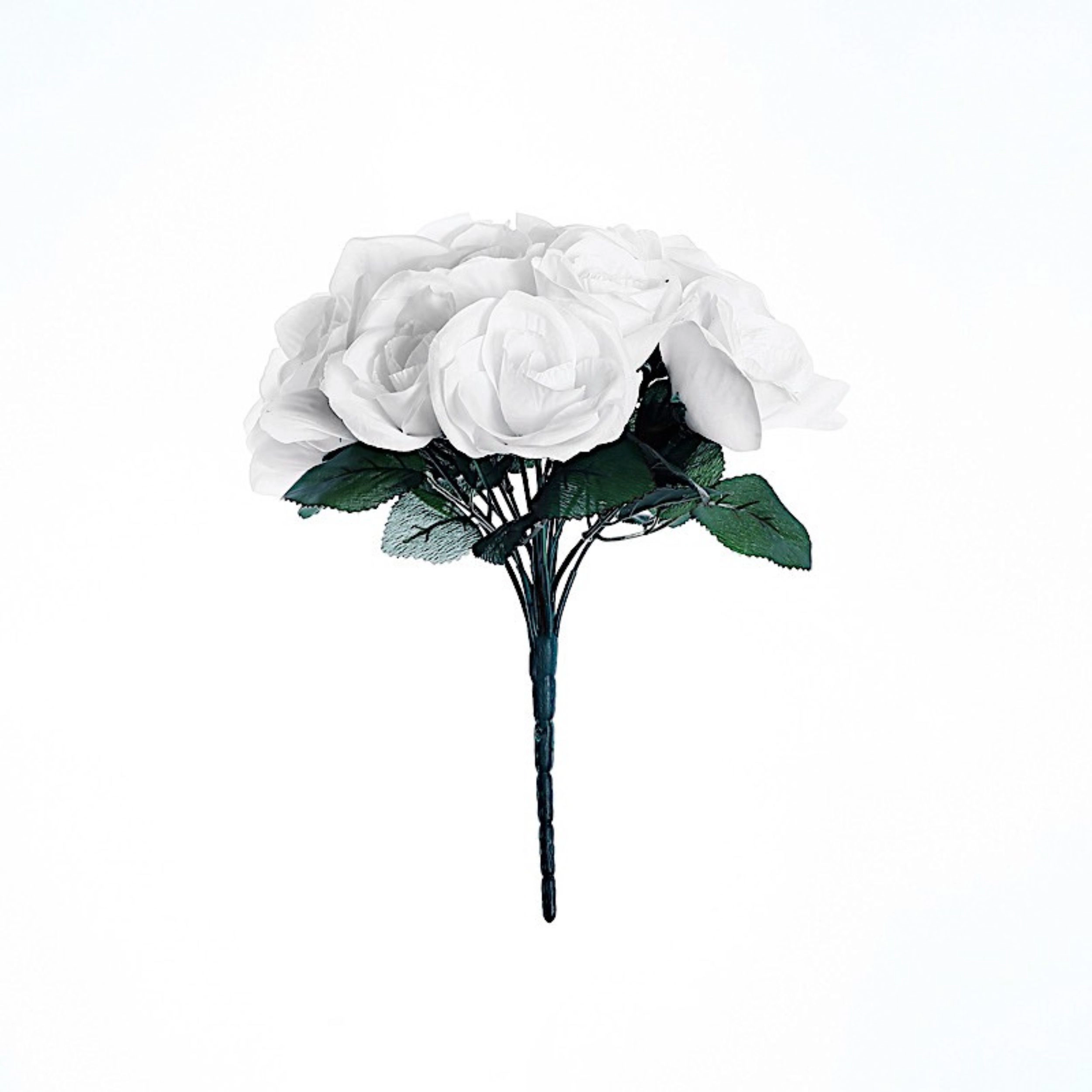 Home Collection 12-Inch Artificial Velvet Rose Flower Bouquet with 14 Roses