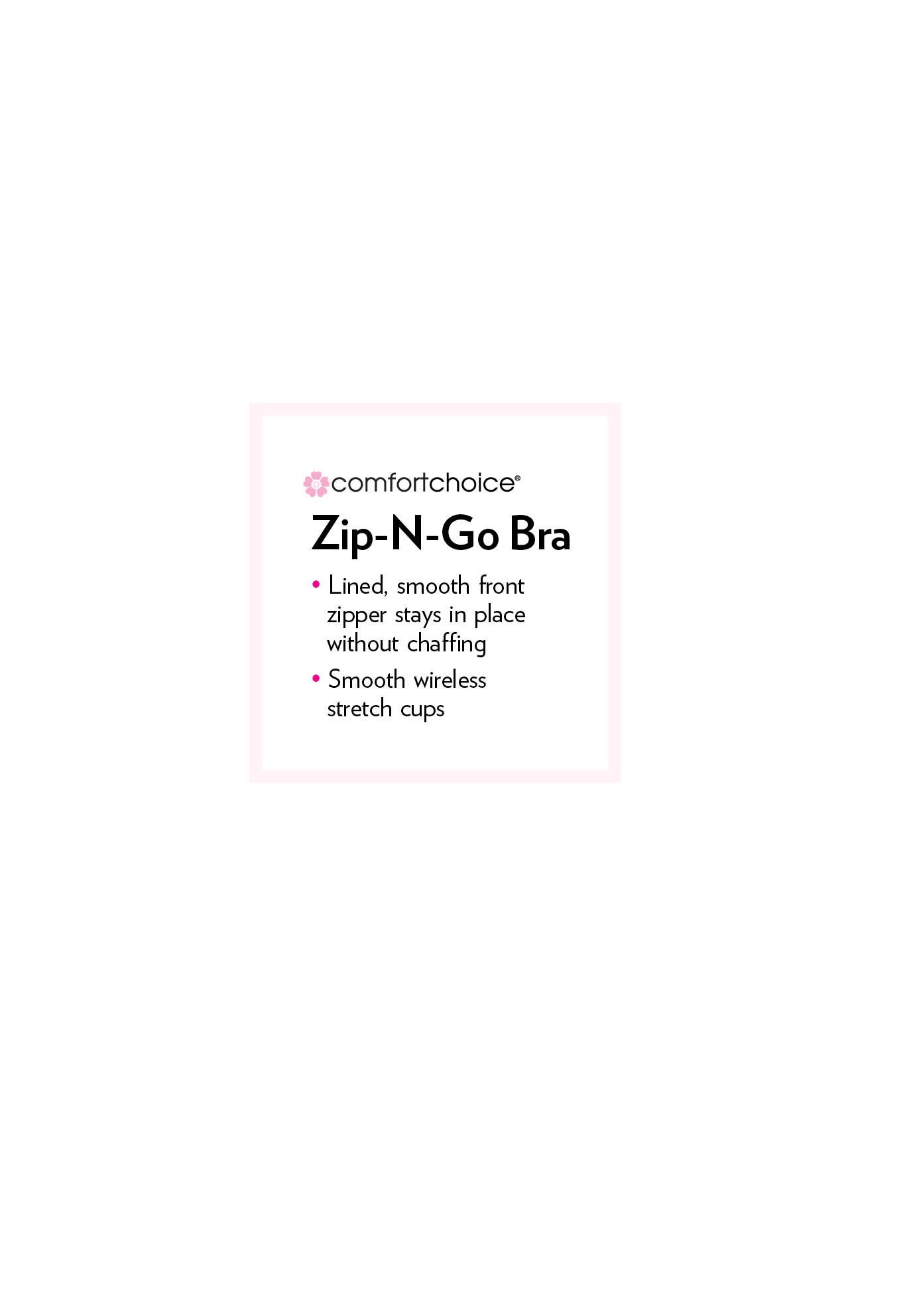 Comfort Choice Women's Plus Wireless Zip Front Bra