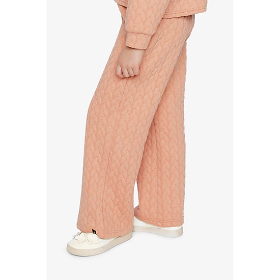 Deux par Deux Girls Quilted Diamond Jacquard Wide Leg Pants