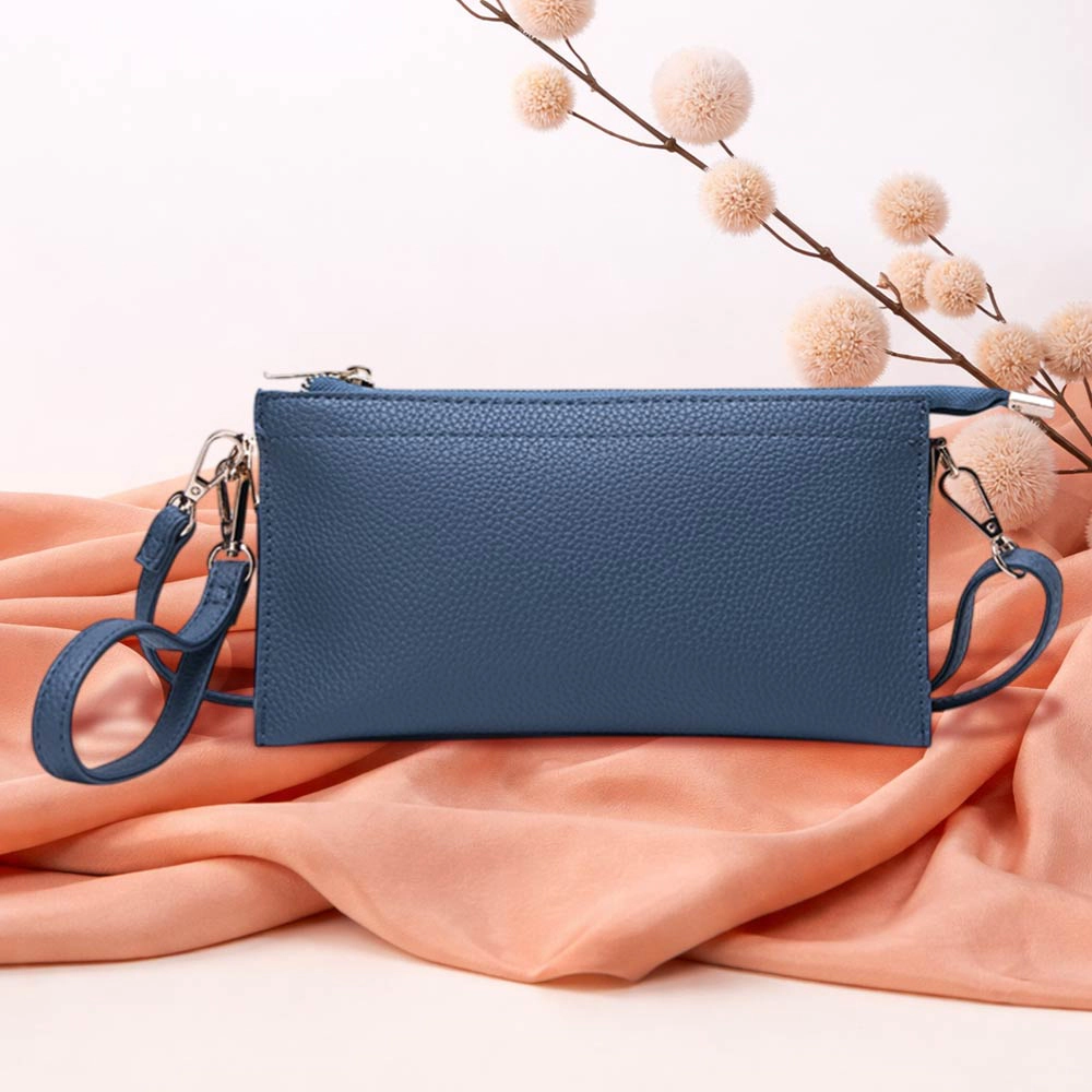 Fashnzfab Faux Leather Slim Wallet Crossbody Bag
