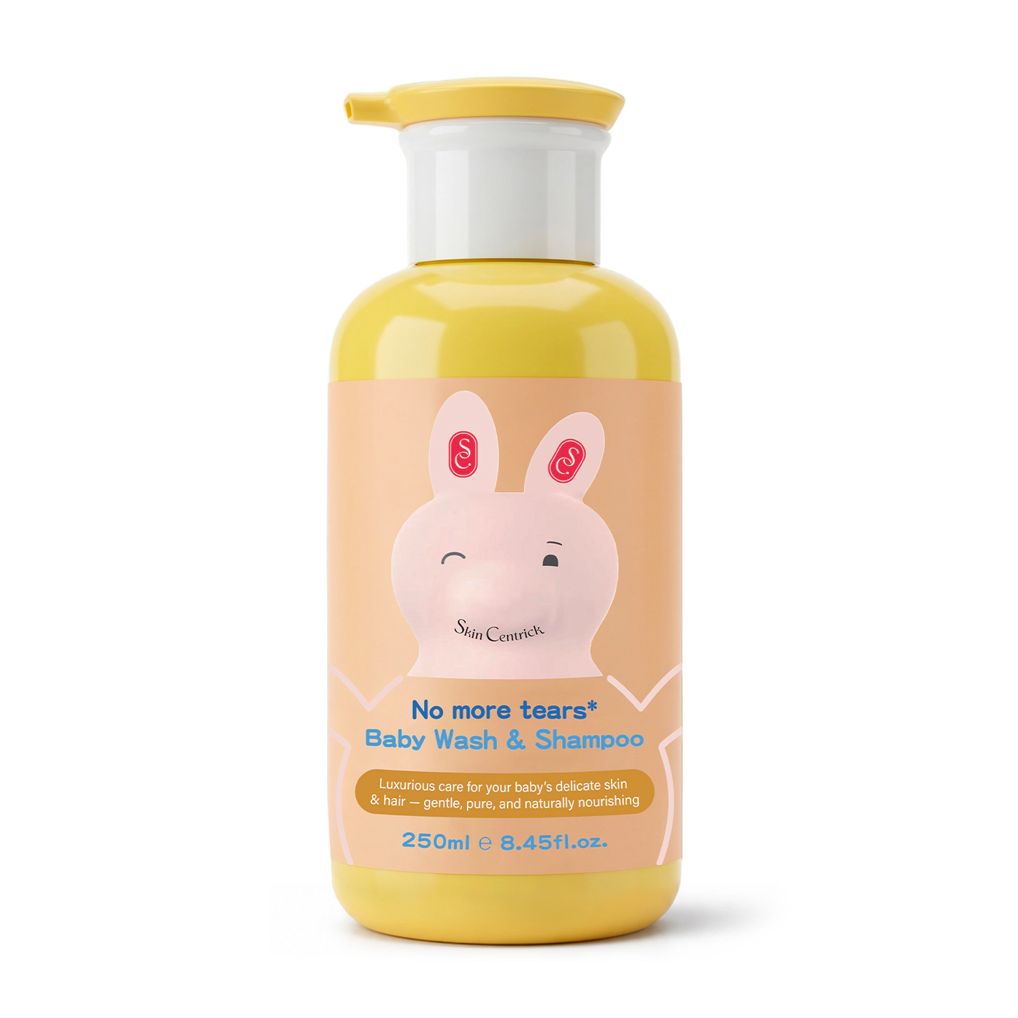 Skin Centrick Baby Body Wash & Shampoo - 250 ml, Tear-Free 2-in-1 with Aloe Vera & Coconut Oil for Sensitive Skin