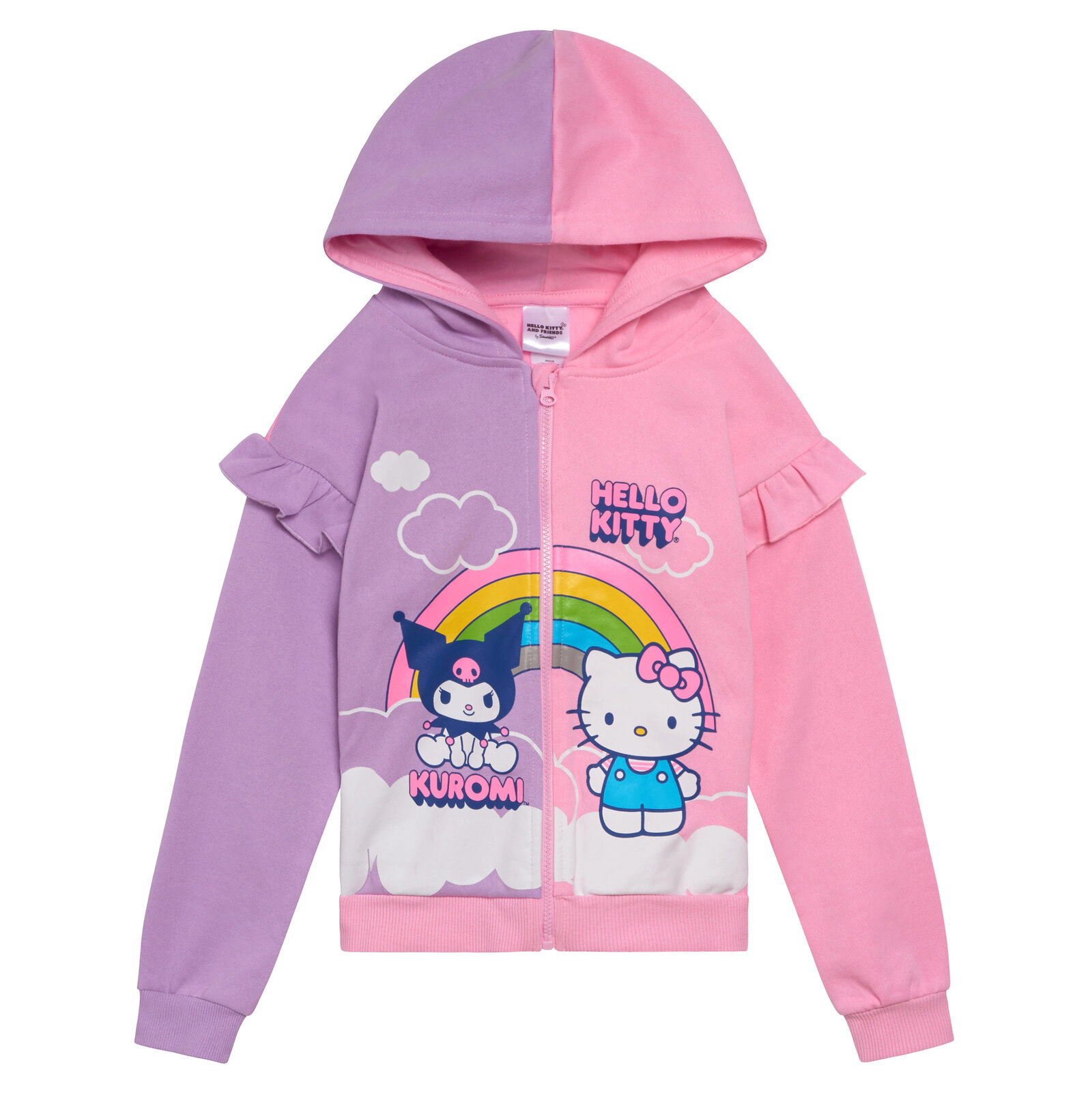 Hello Kitty Girls' Fleece Zip-Up Hoodie
