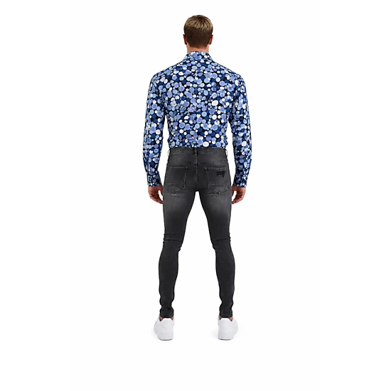 Elie Balleh Slim Fit Mens Dot Print Shirt Button Down Shirt