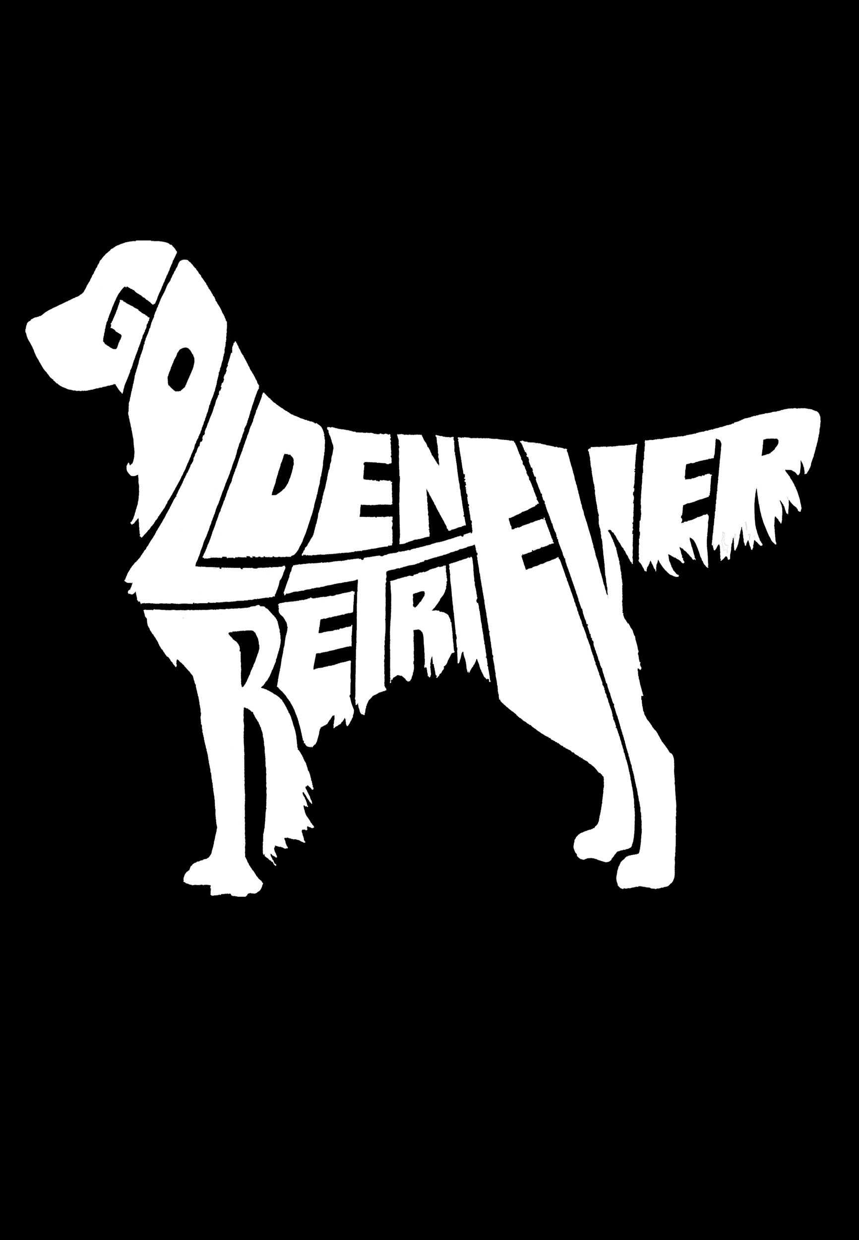 LA Pop Art Golden Retreiver - Men's Word Hooded Sweatshirt