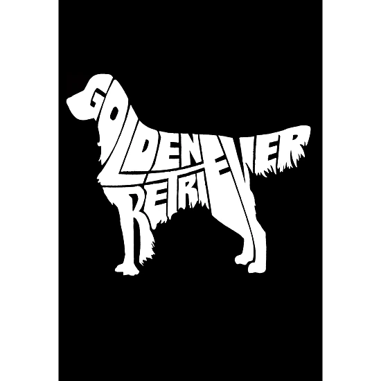 LA Pop Art Women's Word Art T-Shirt  Golden Retreiver -