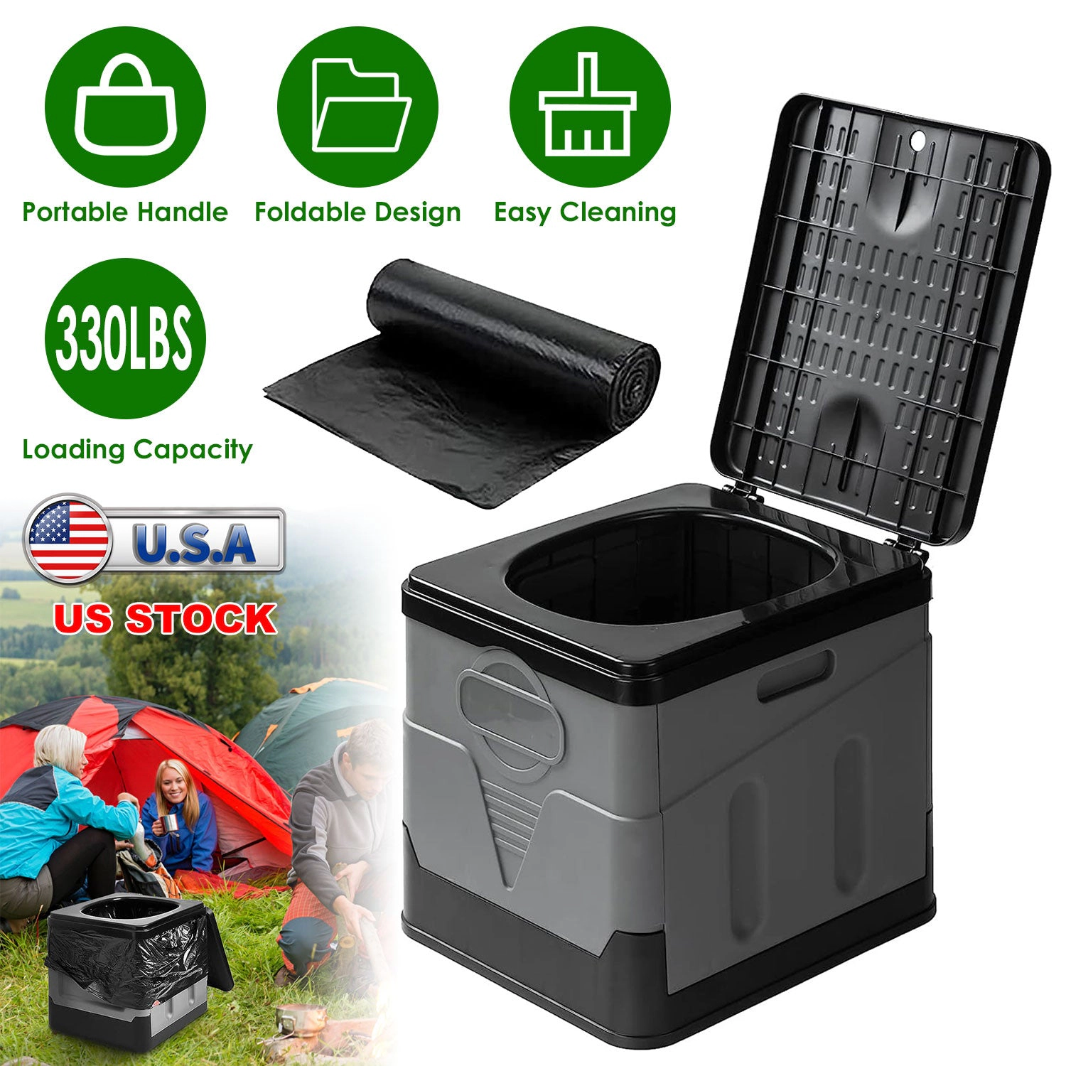 GBruno Biodegradable 5.3 Gallon Trash Bags