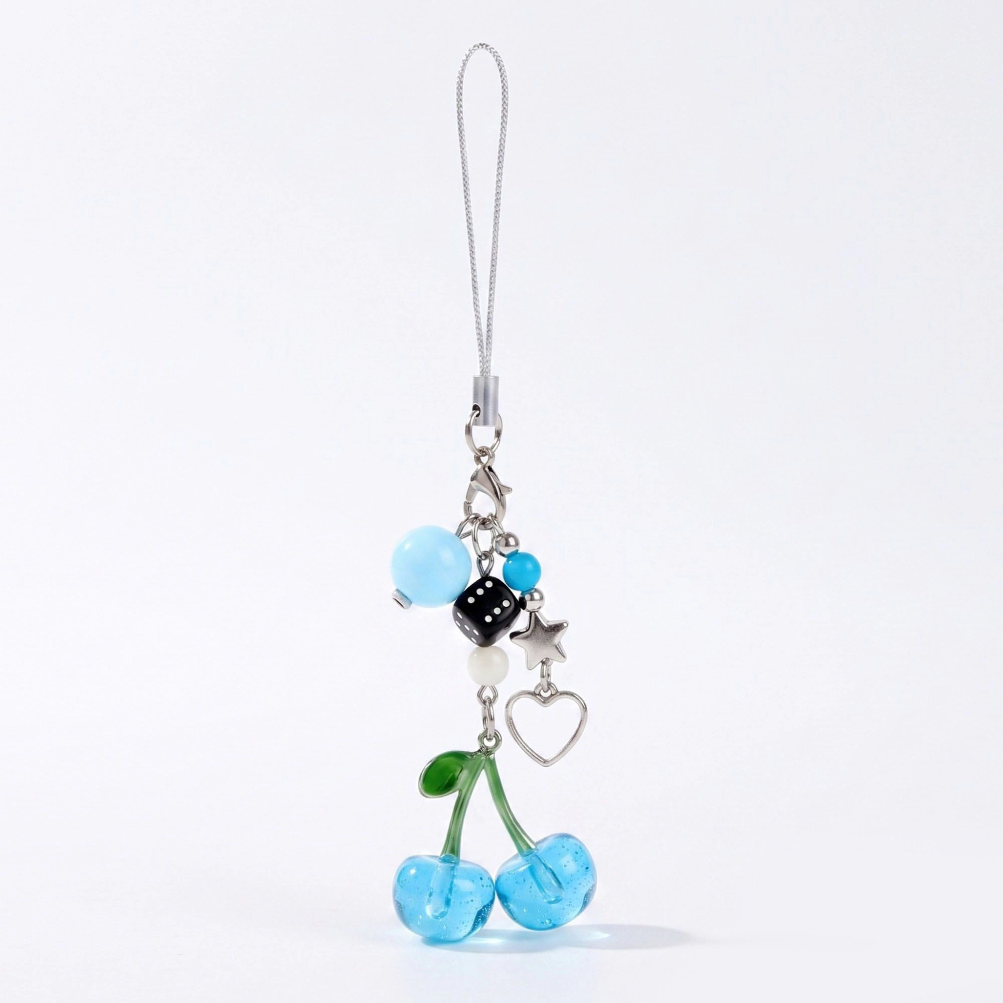 Alilang Women's 2-Piece Womens Beaded Phone Charm with Hanging Loop and Decorative Accents