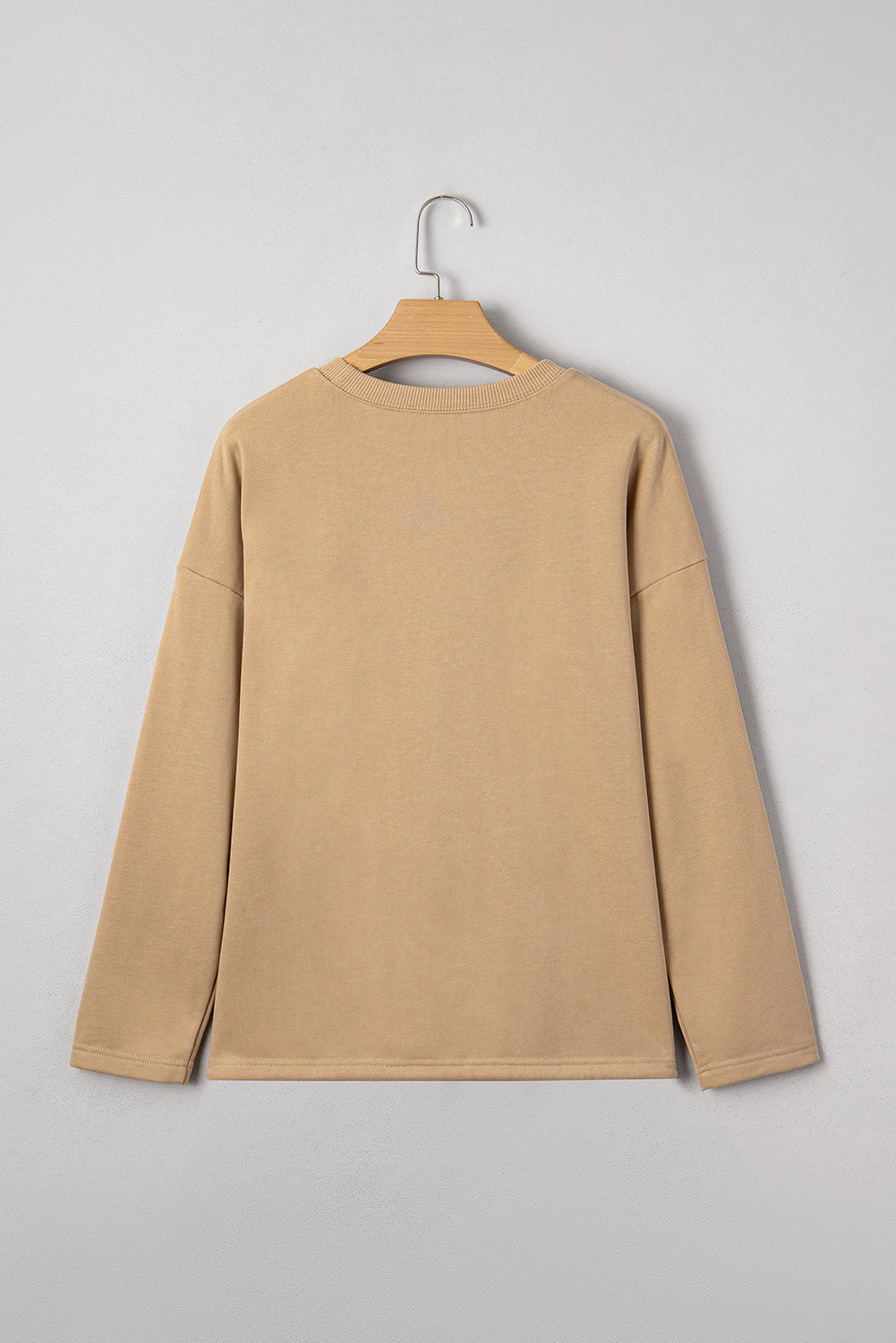 Threaded Pear Women's Macy Drawstring Hemline Oversize Long Sleeve Top