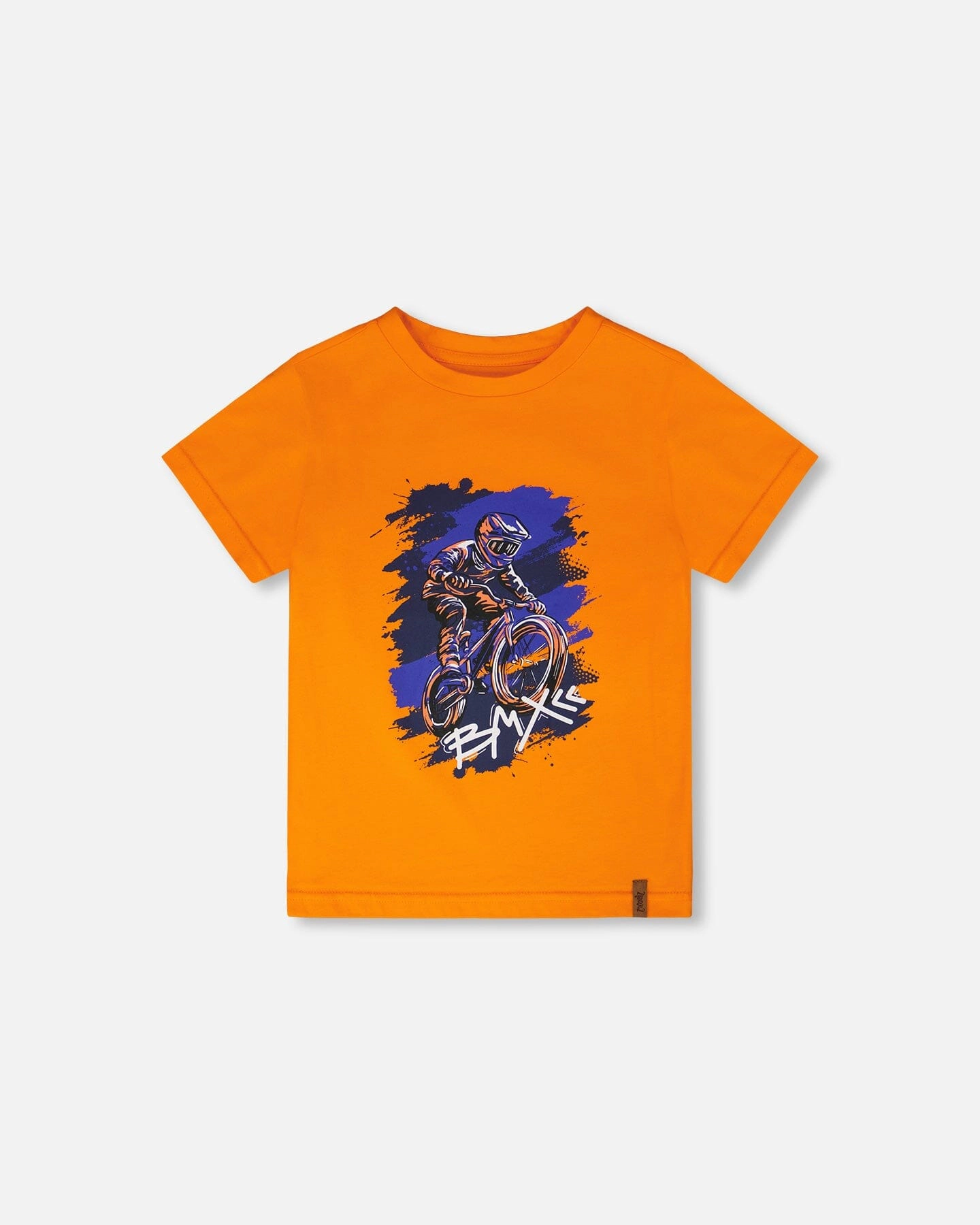 Deux par Boys Organic Cotton Jersey T-Shirt with Bmx Print