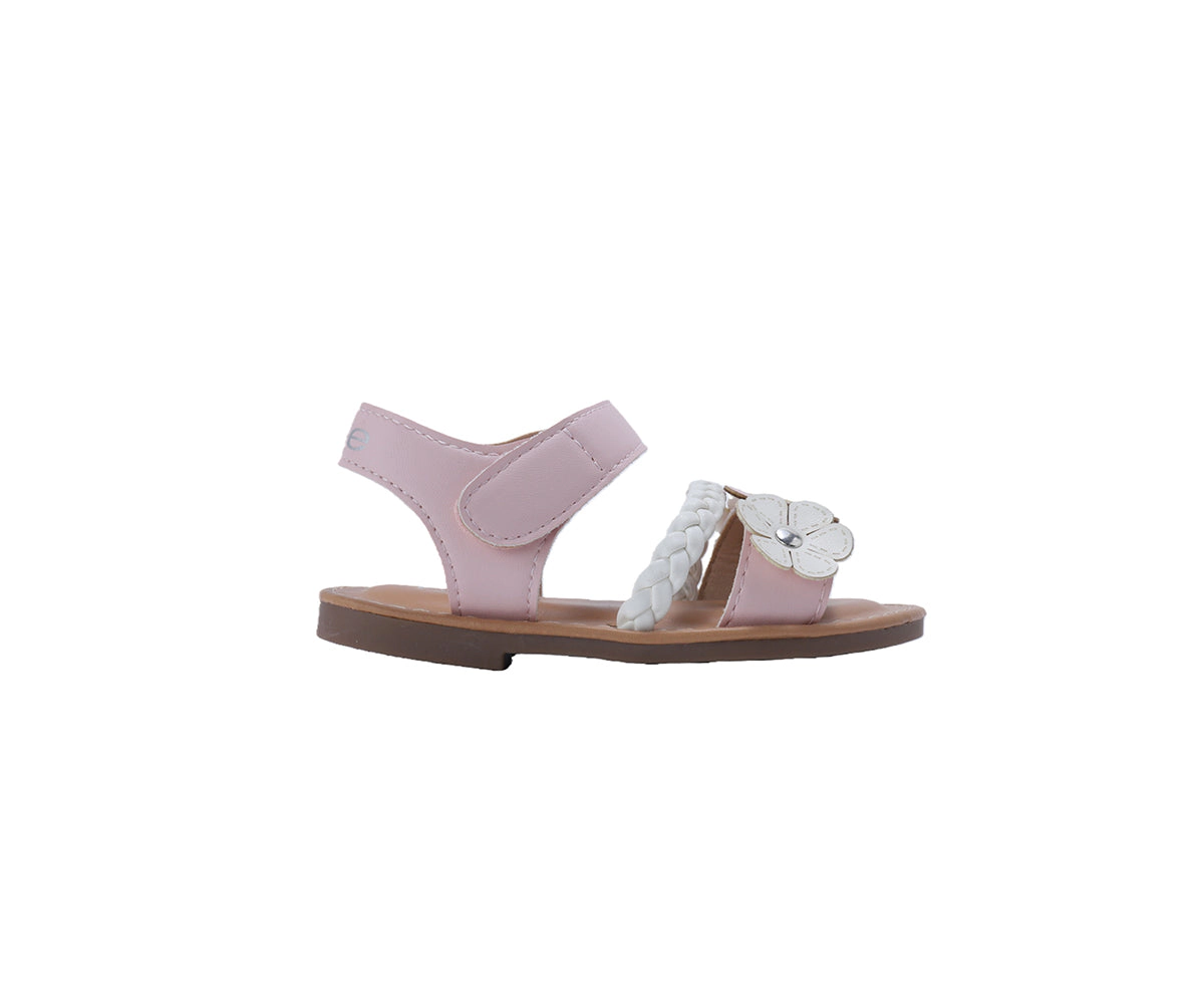 bebe Toddler Girl's Strappy Sandals with Floral Applique