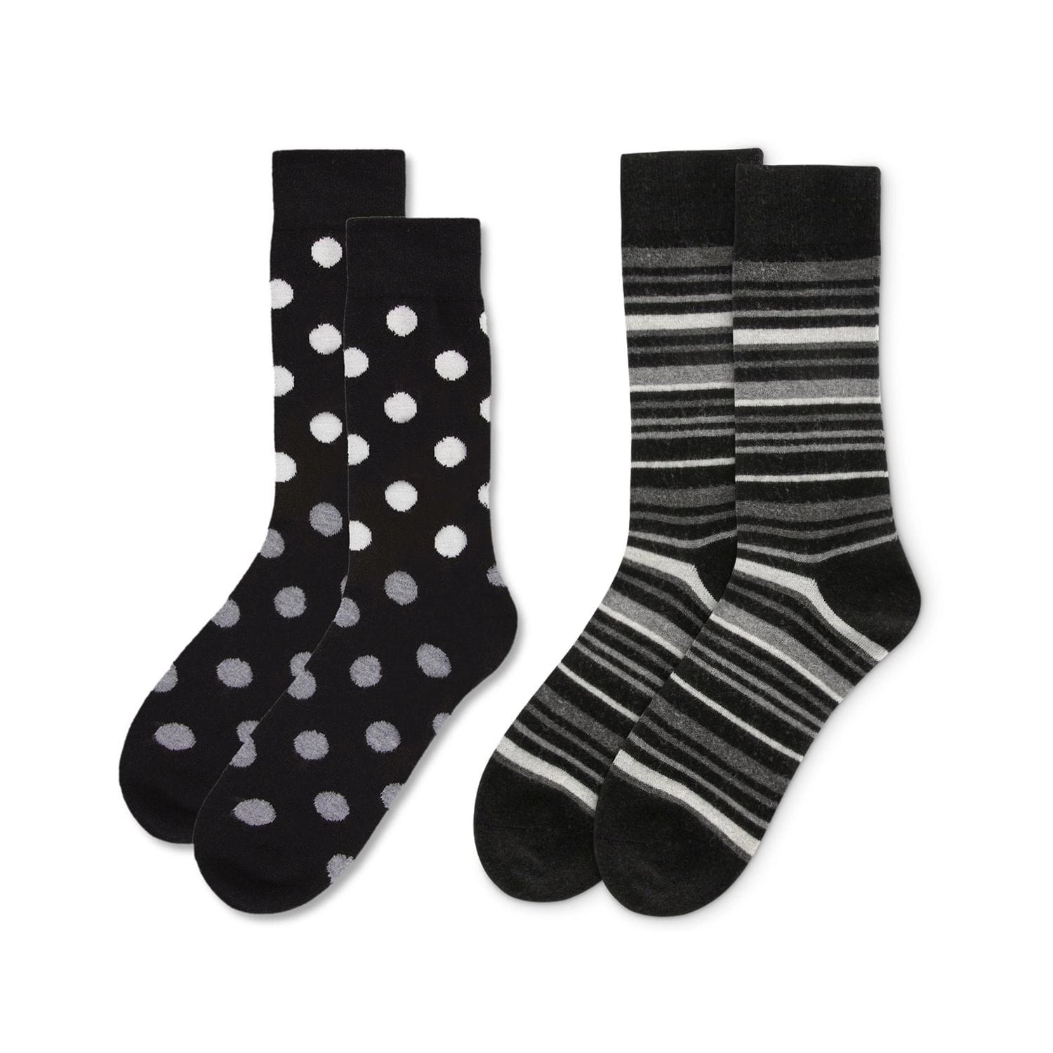 MeMoi Men's 2 Pair Pack Cashmere Crew Socks