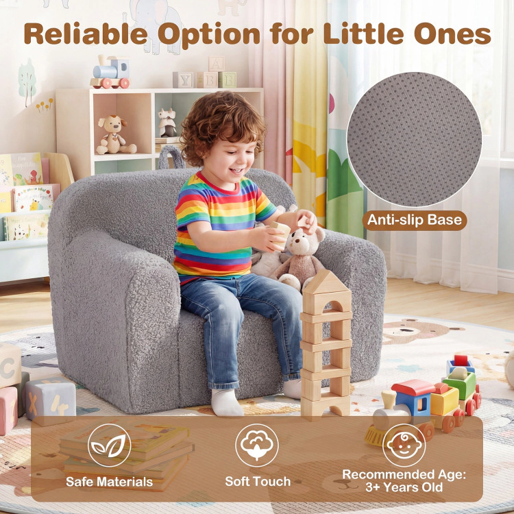 Hivvago Kids Couch Portable Toddler Sofa With Anti-Slip Base